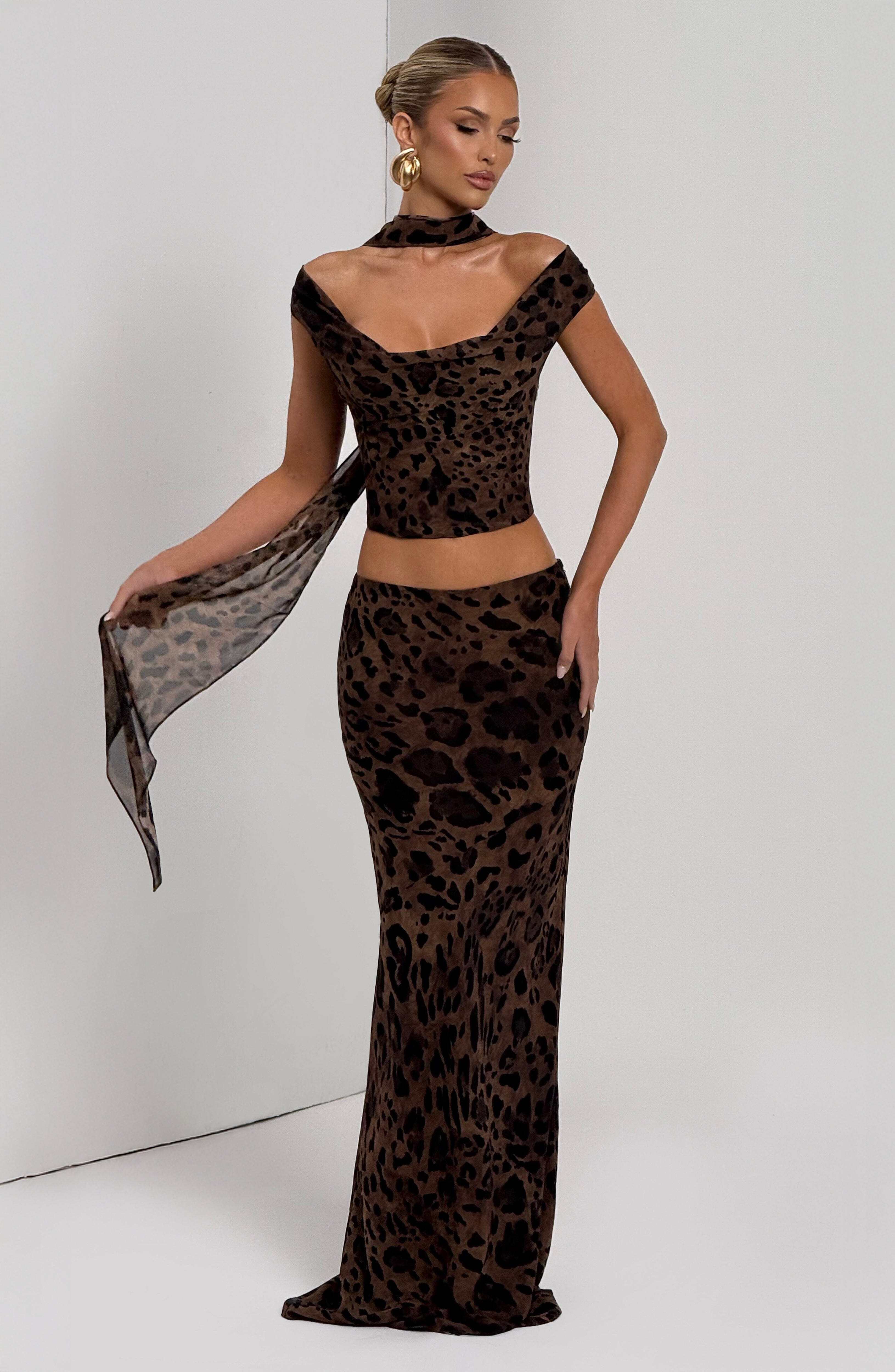 Freda Scarf - Leopard Print - Image 3