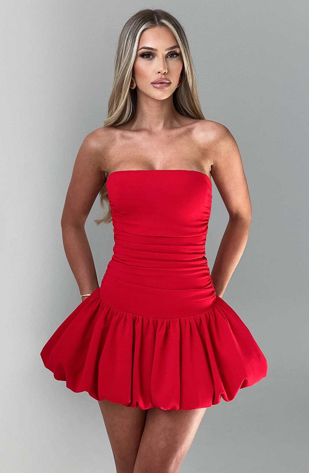 Gemma Mini Dress - Red - Image 9
