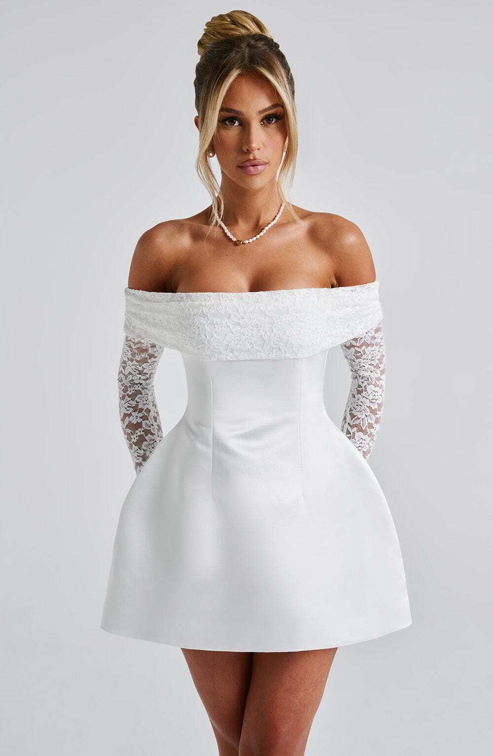 Georgianna Mini Dress - Ivory - Image 8