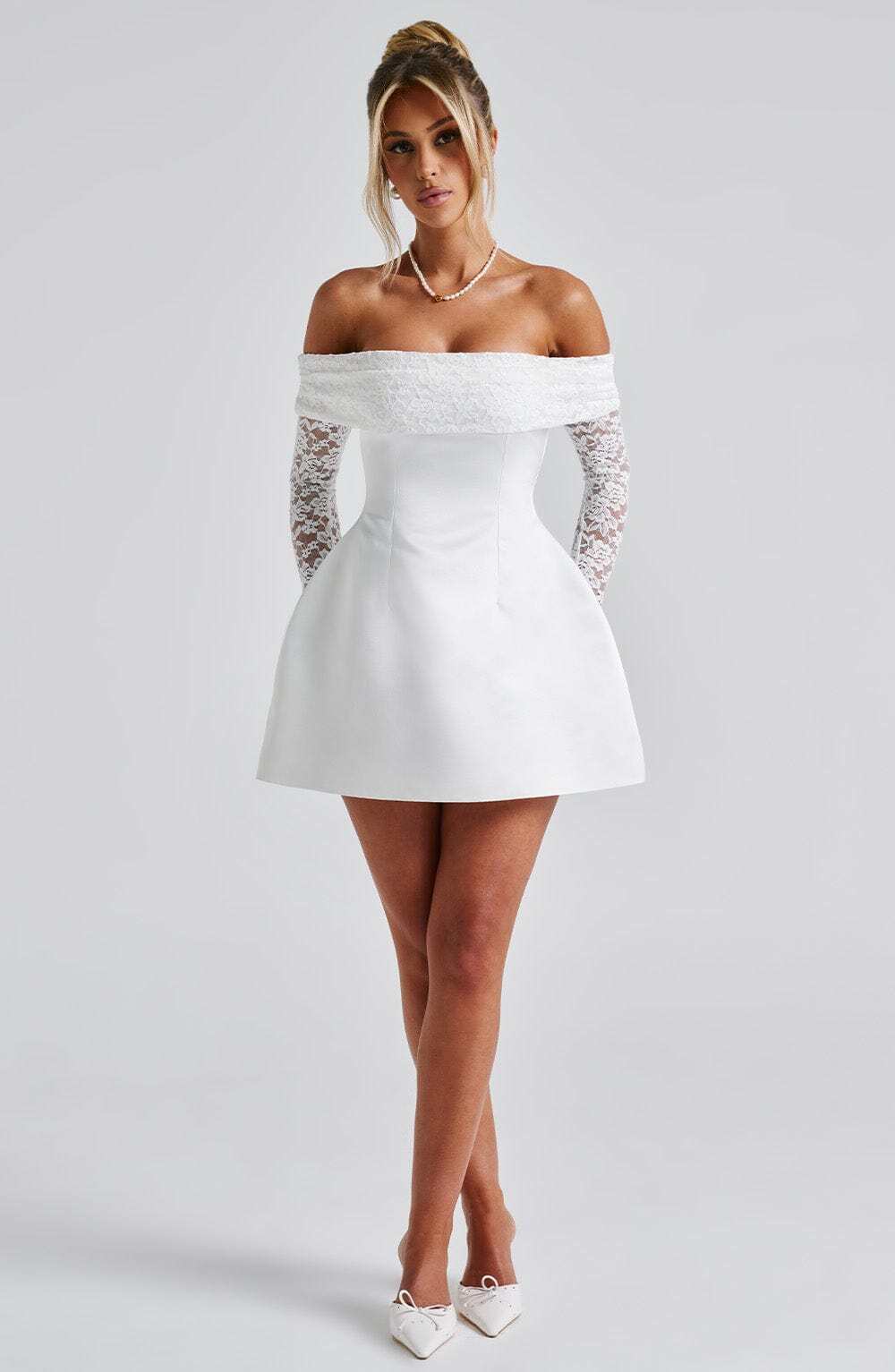 Georgianna Mini Dress - Ivory - Image 5