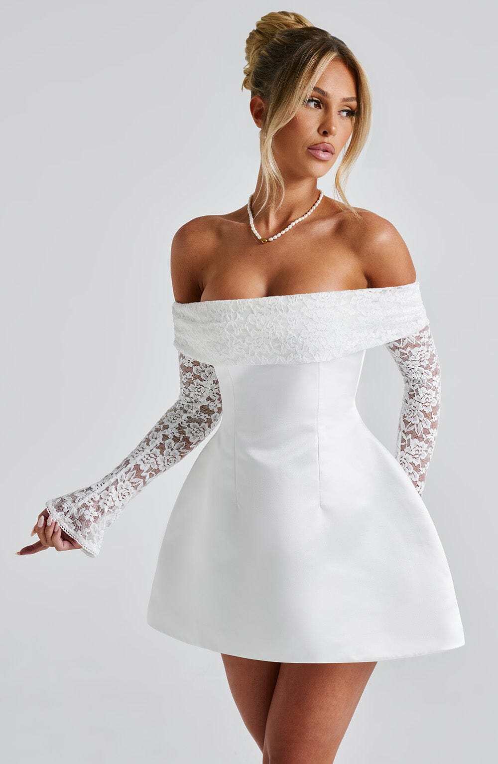 Georgianna Mini Dress - Ivory - Image 10