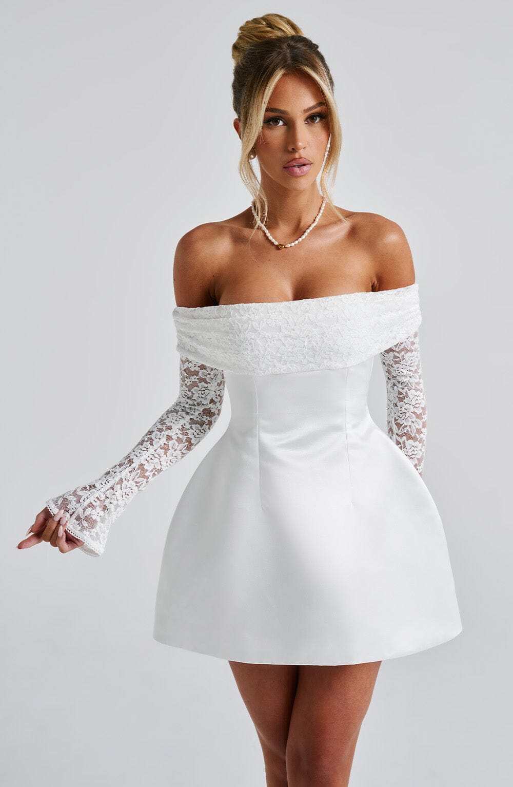 Georgianna Mini Dress - Ivory - Image 9