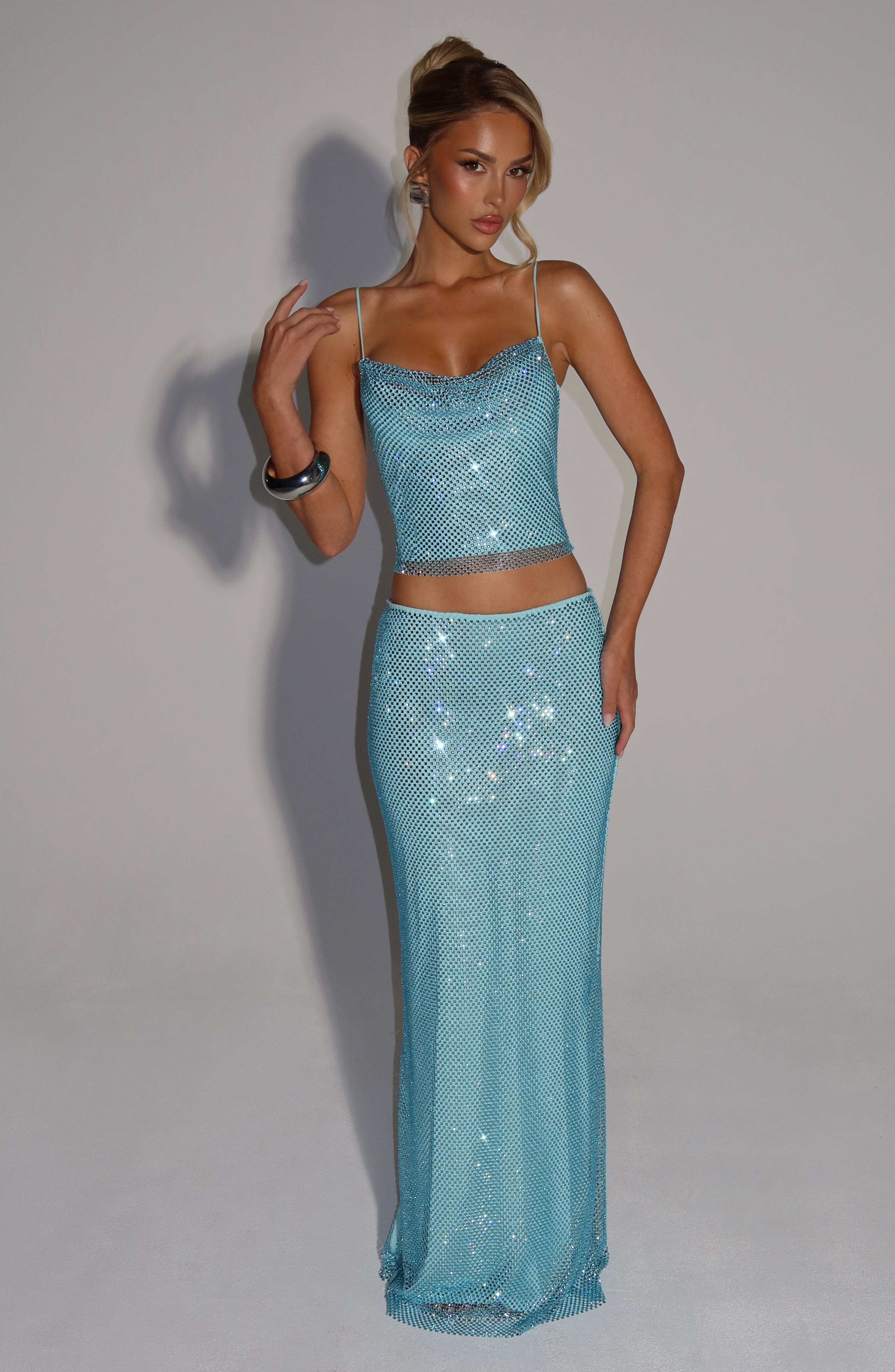 Hali Maxi Skirt - Aqua - Image 4