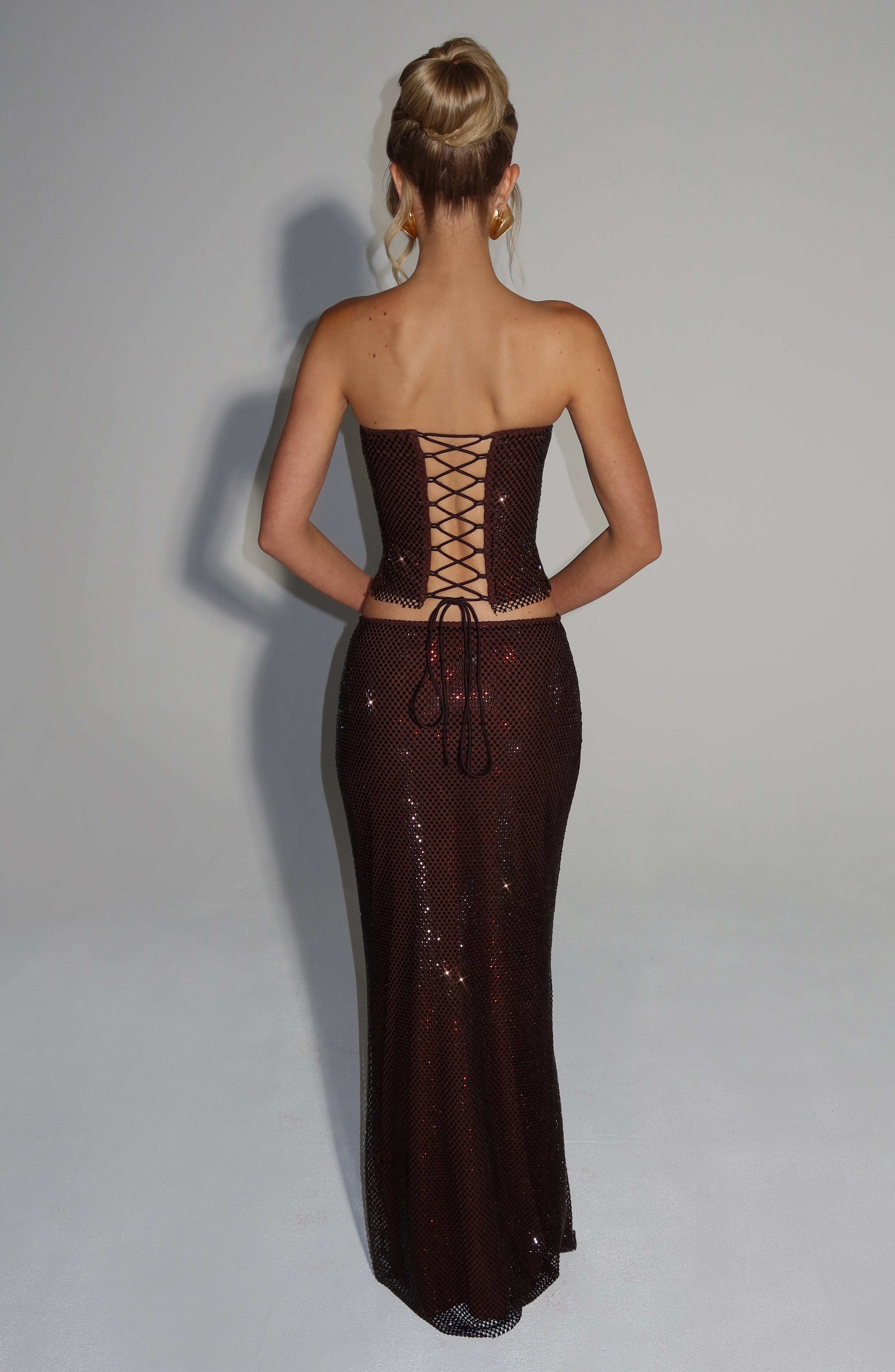 Hali Maxi Skirt - Plum Brown - Image 2