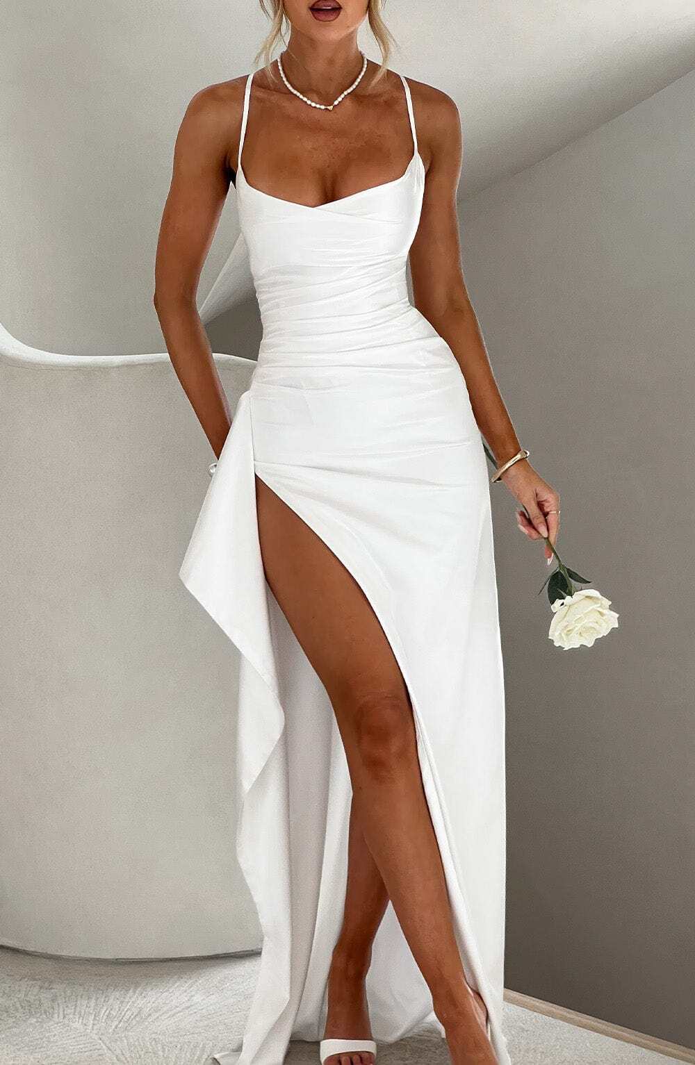 Helen Maxi Dress - Ivory - Image 2