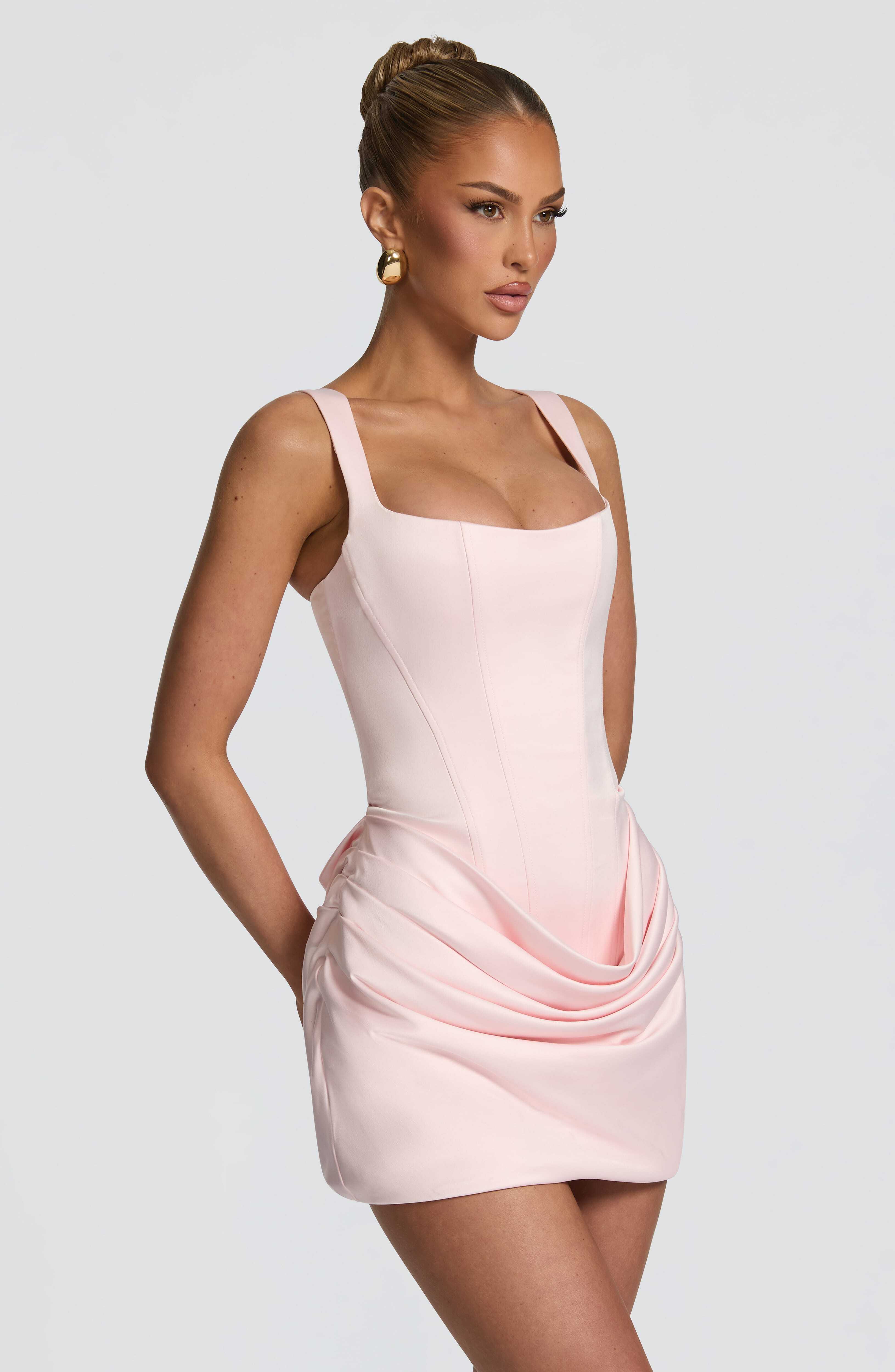Imogen Mini Dress - Blush - Image 3