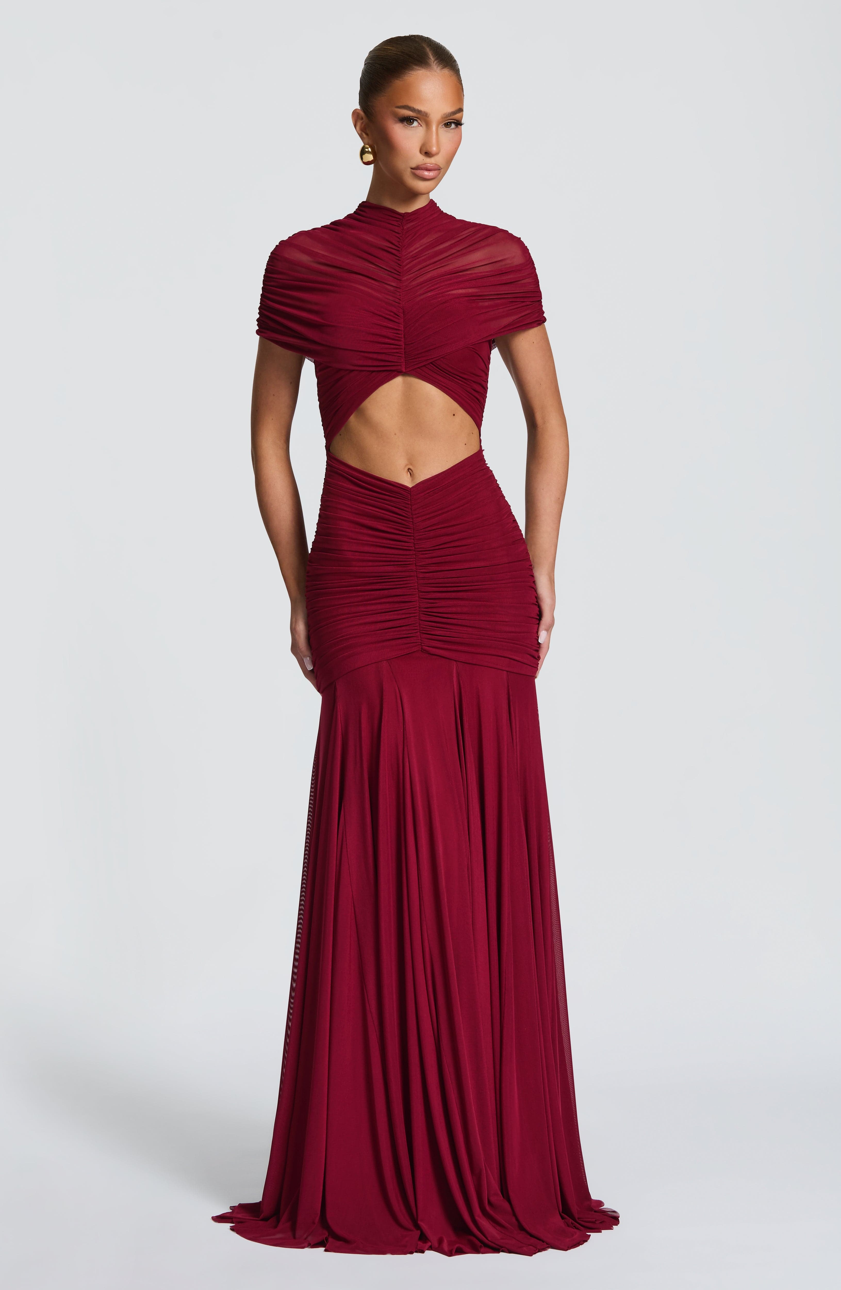 Jaya Maxi Dress - Burgundy - Image 7