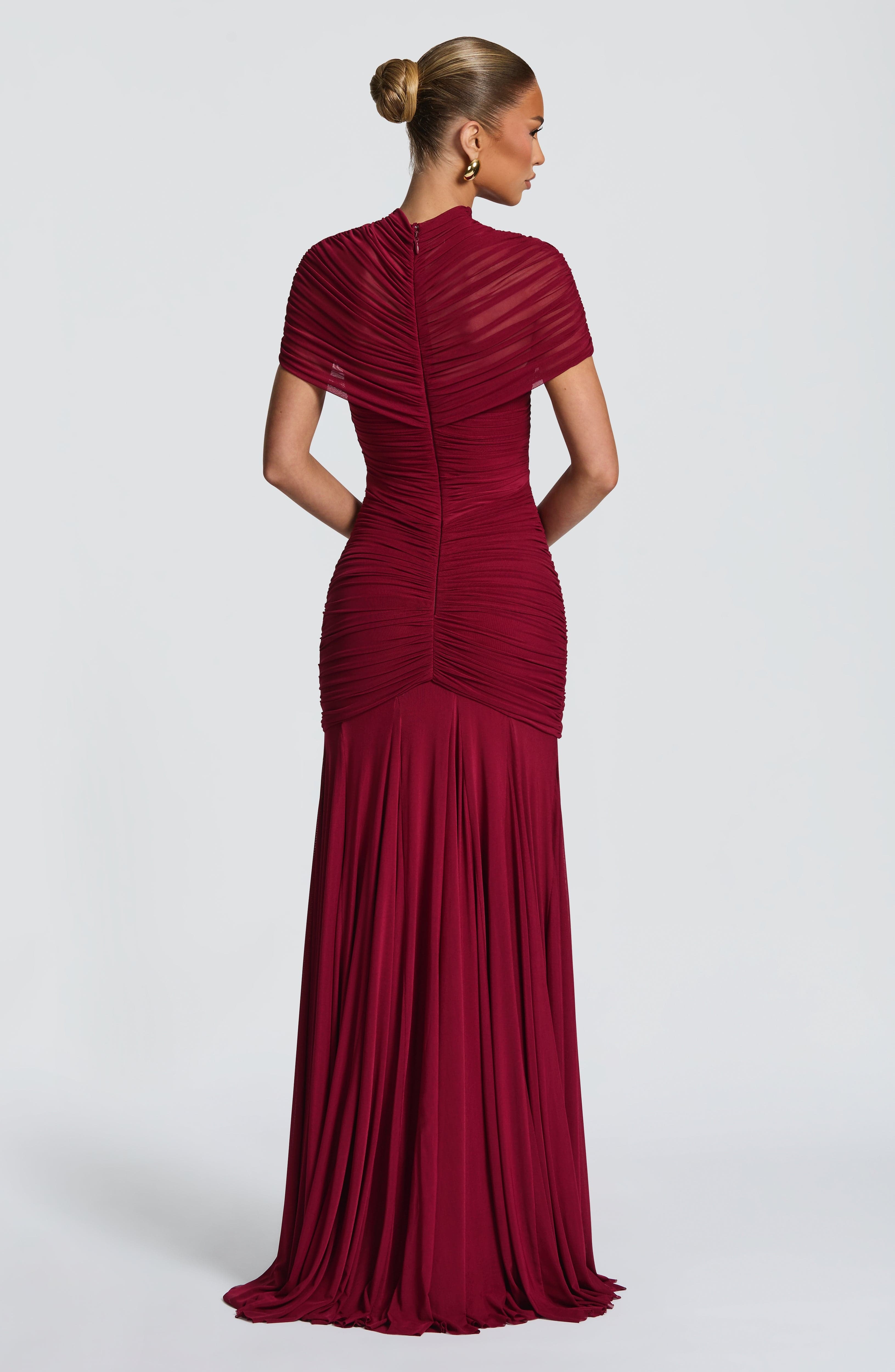 Jaya Maxi Dress - Burgundy - Image 3