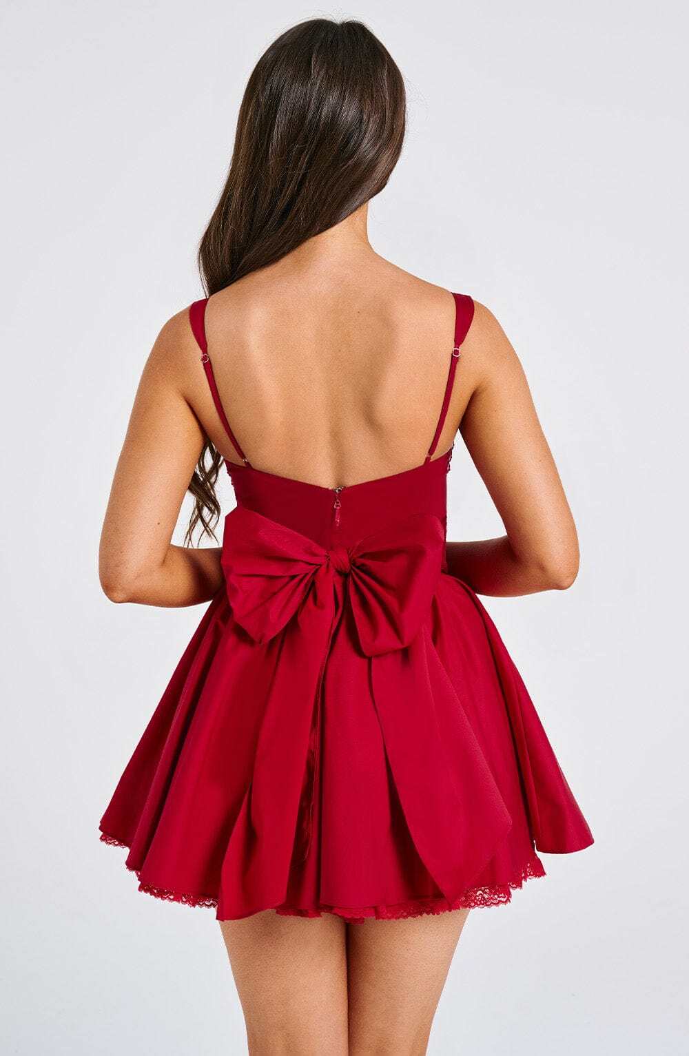 Josie Mini Dress - Red - Image 9