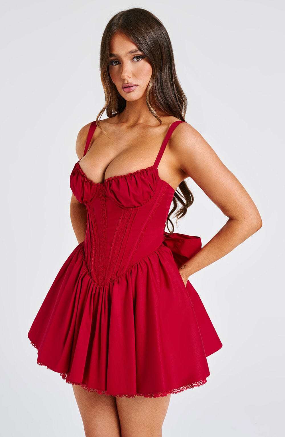 Josie Mini Dress - Red - Image 5