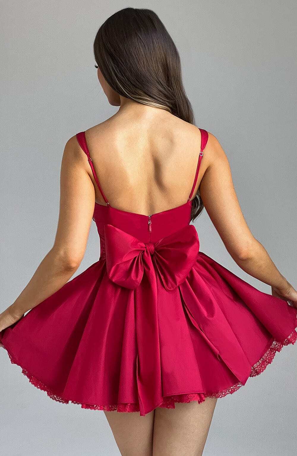 Josie Mini Dress - Red - Image 2
