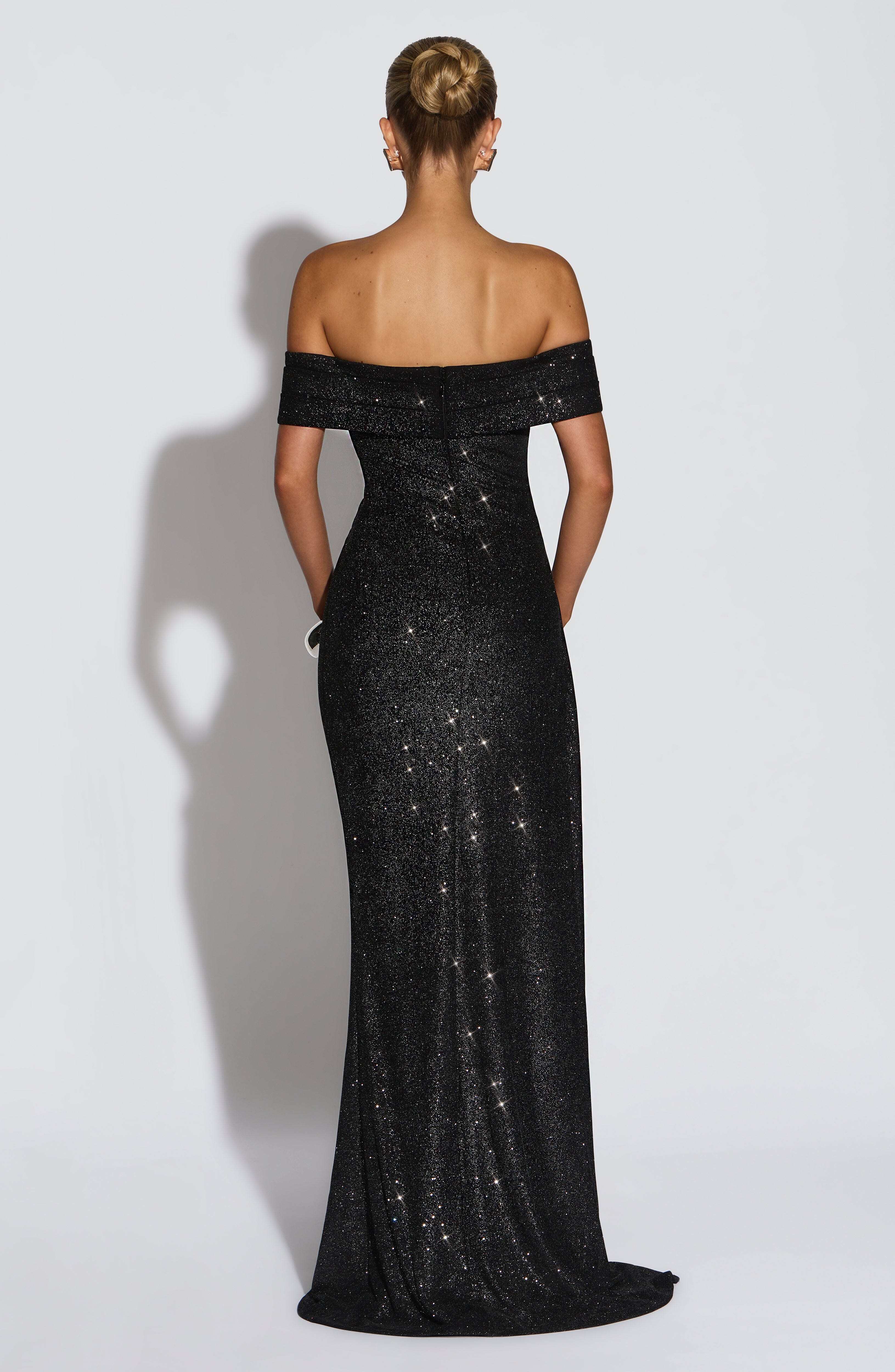 Joyce Maxi Dress - Black Sparkle - Image 3