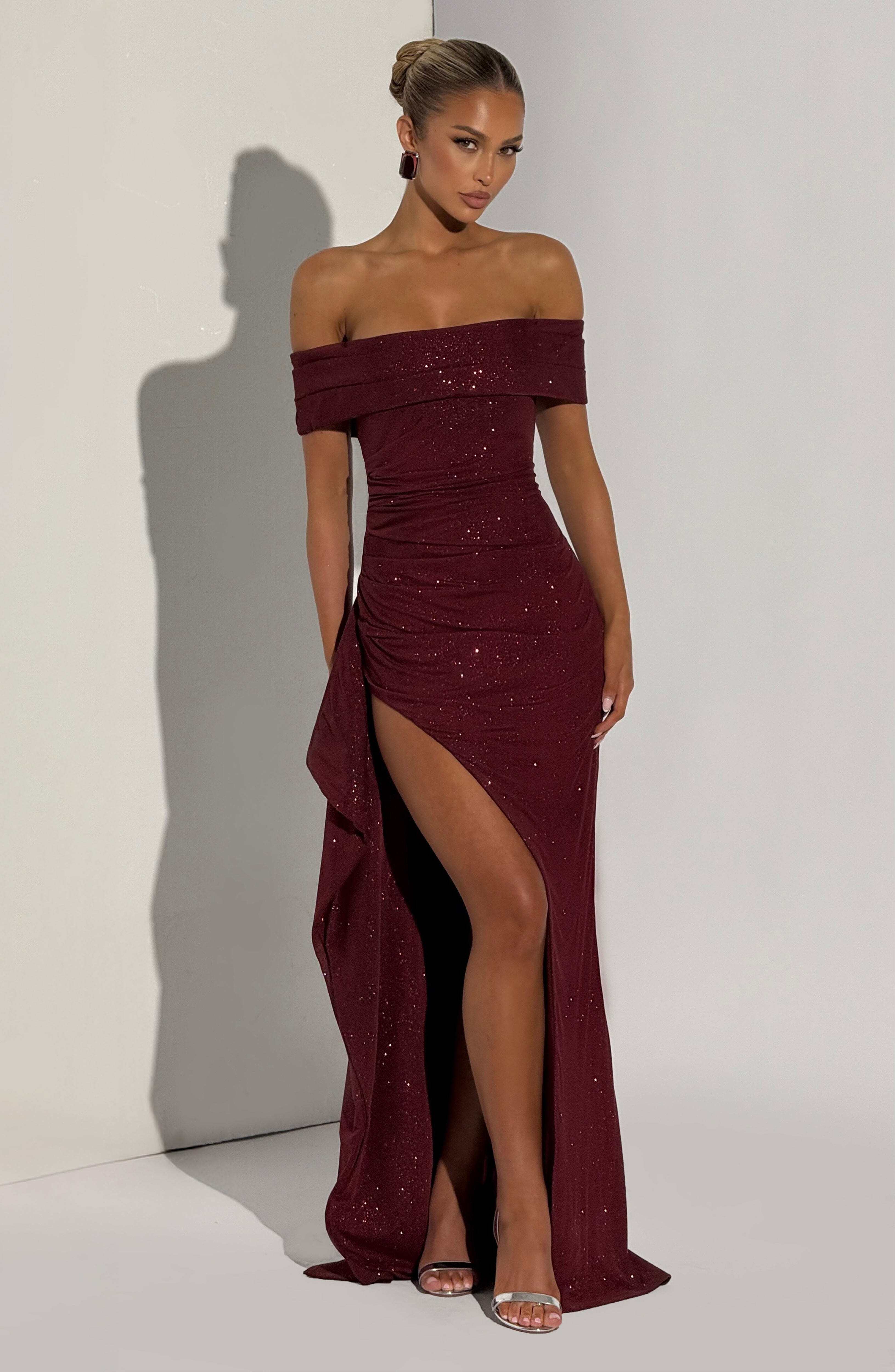 Joyce Maxi Dress - Wine Sparkle - Image 6