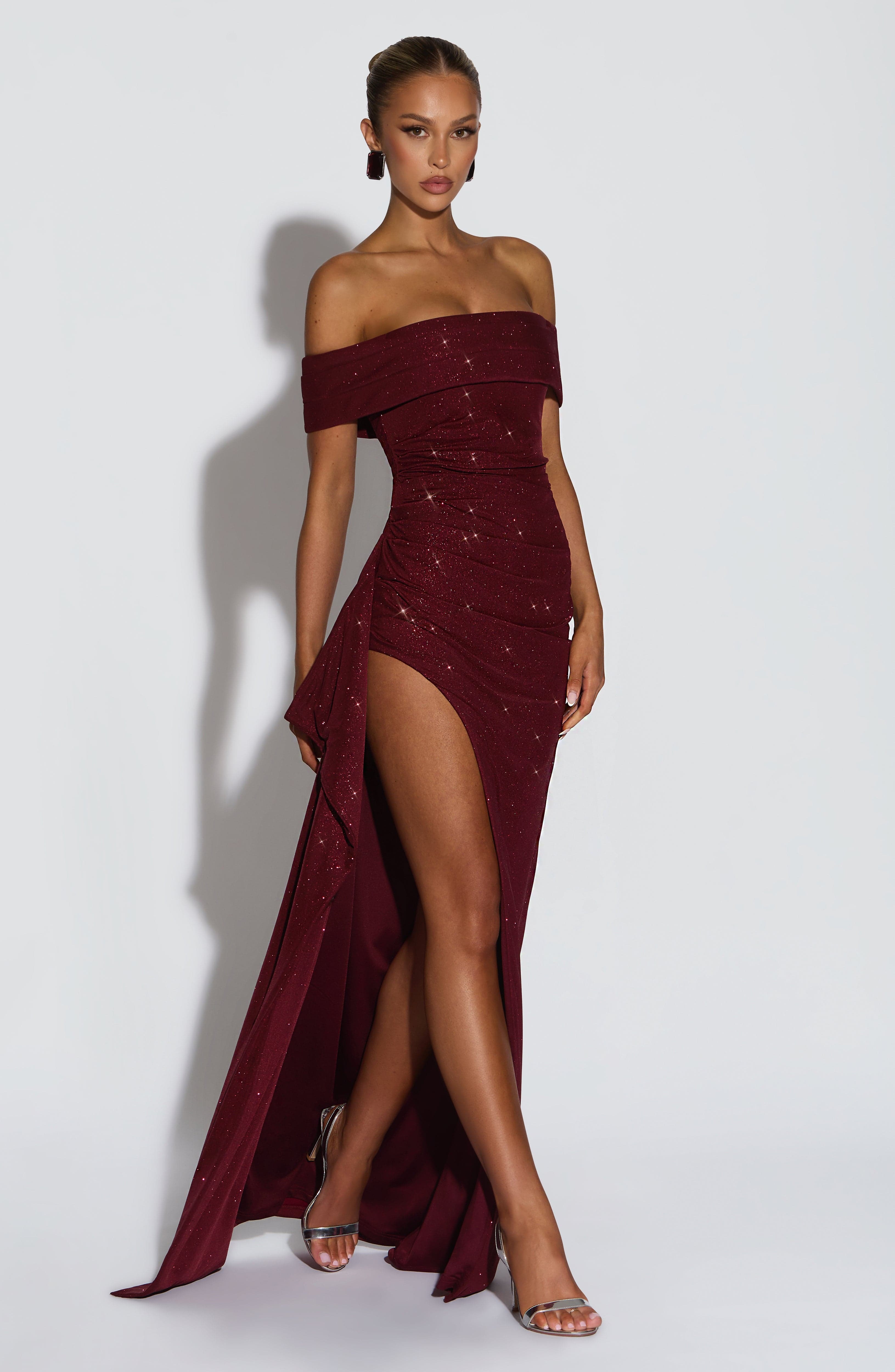 Joyce Maxi Dress - Wine Sparkle - Image 2