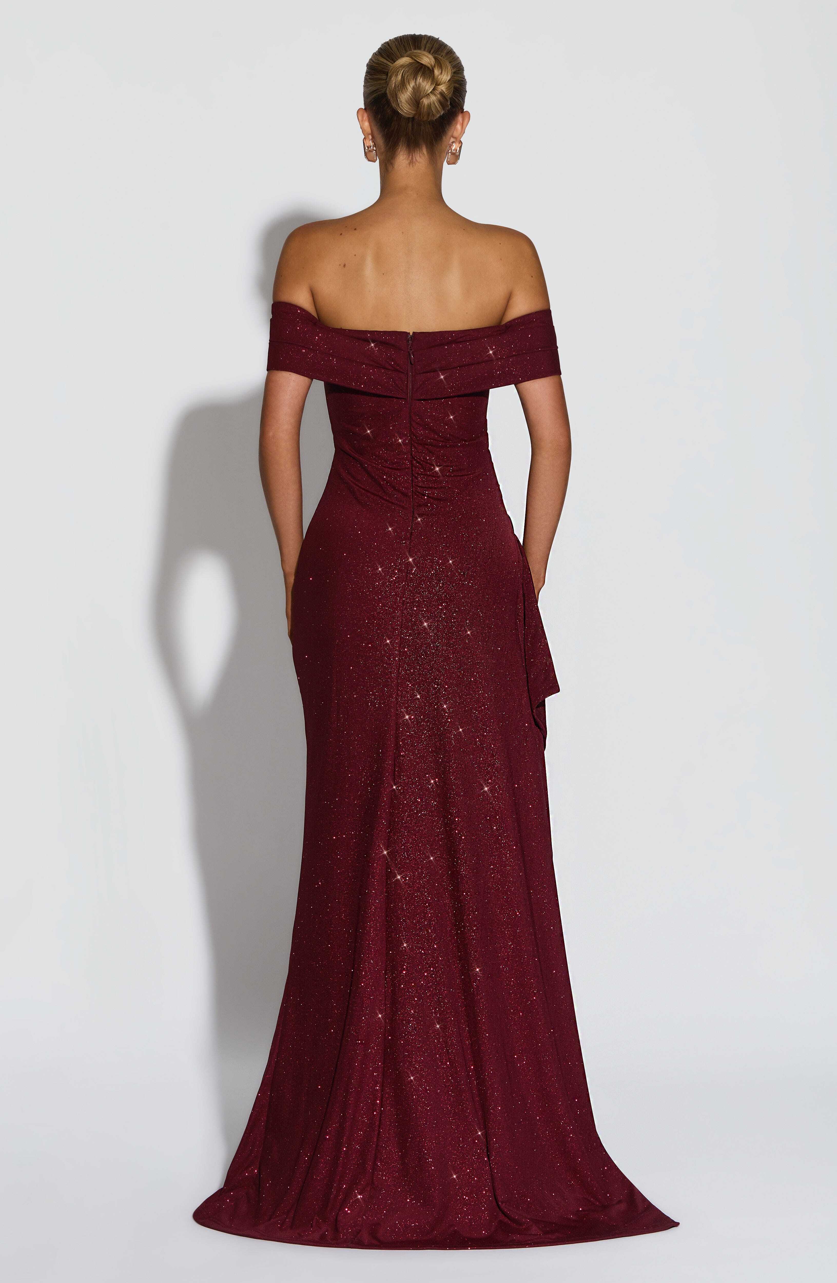 Joyce Maxi Dress - Wine Sparkle - Image 3