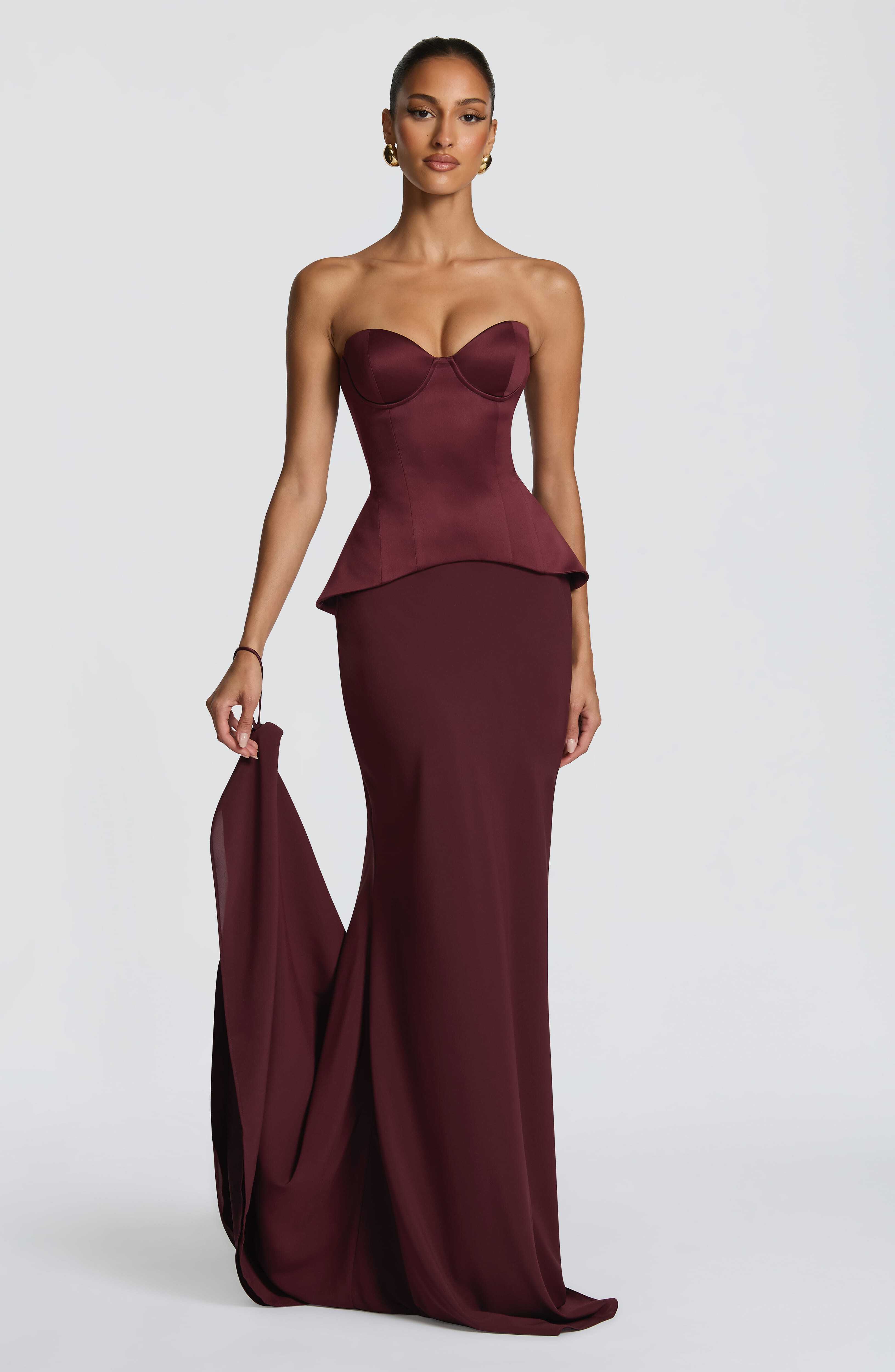 Kaia Maxi Skirt - Cherry Lacquer - Image 4