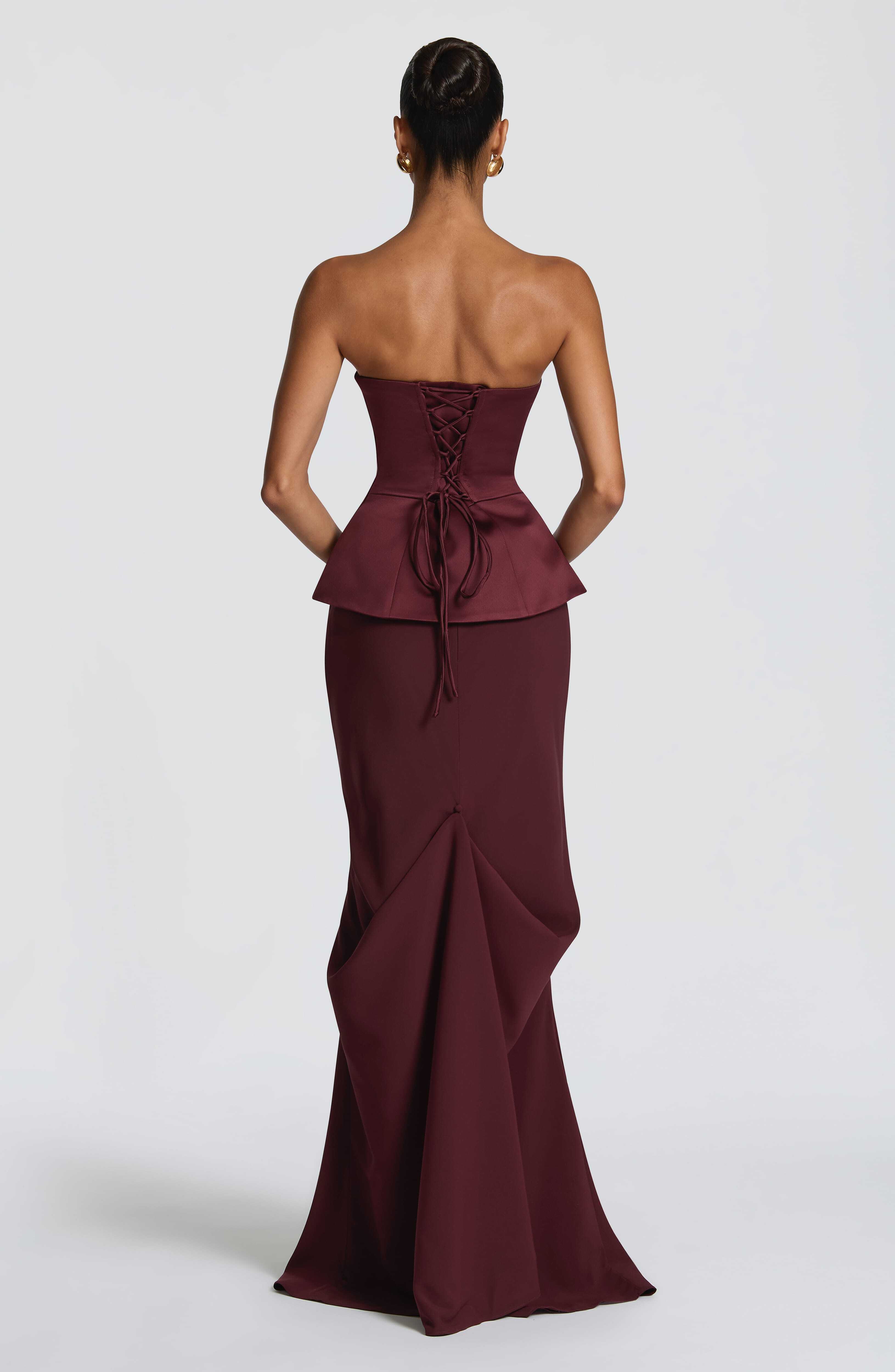 Kaia Maxi Skirt - Cherry Lacquer - Image 5