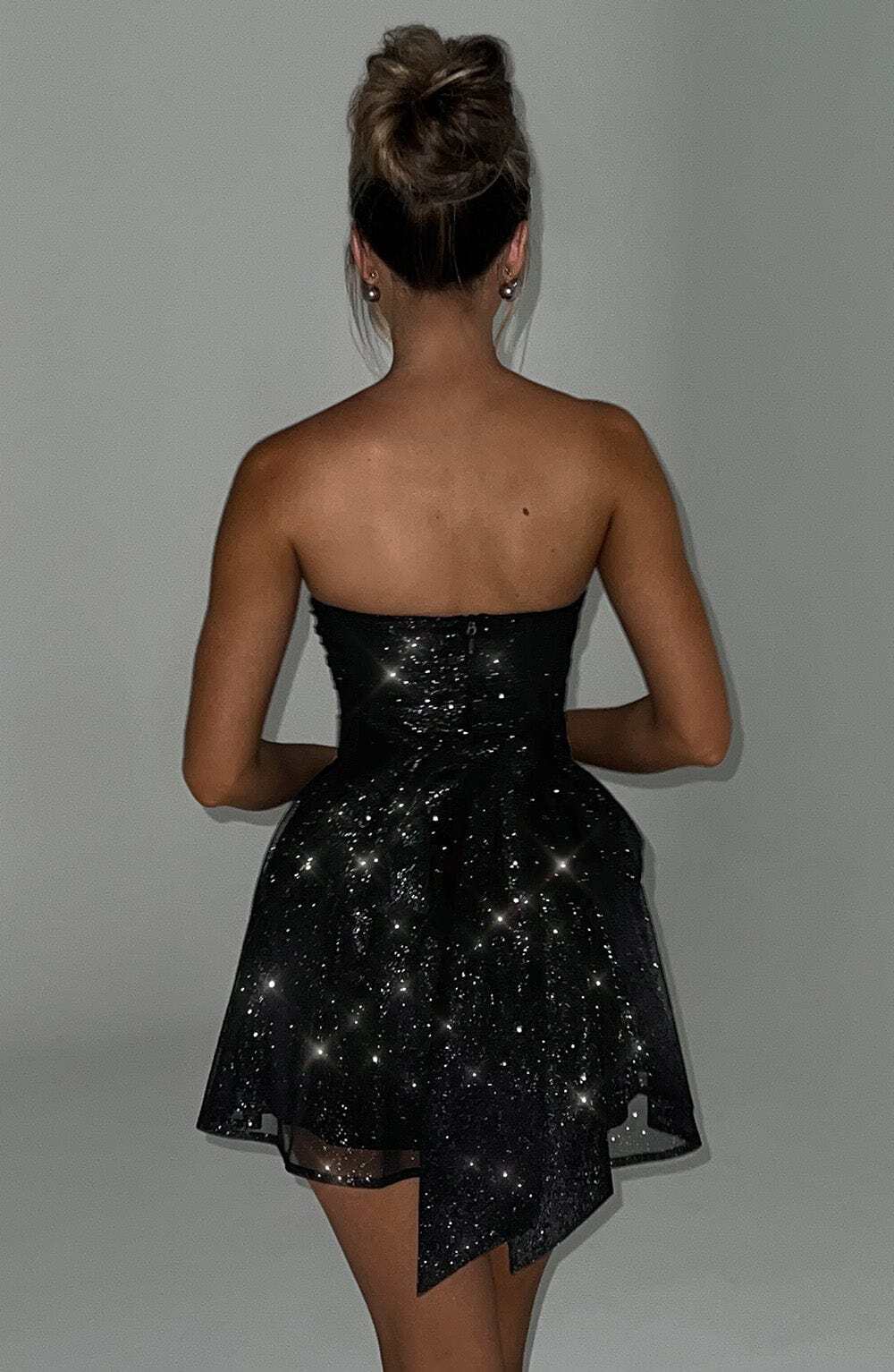 Katrina Mini Dress - Black Sparkle - Image 2