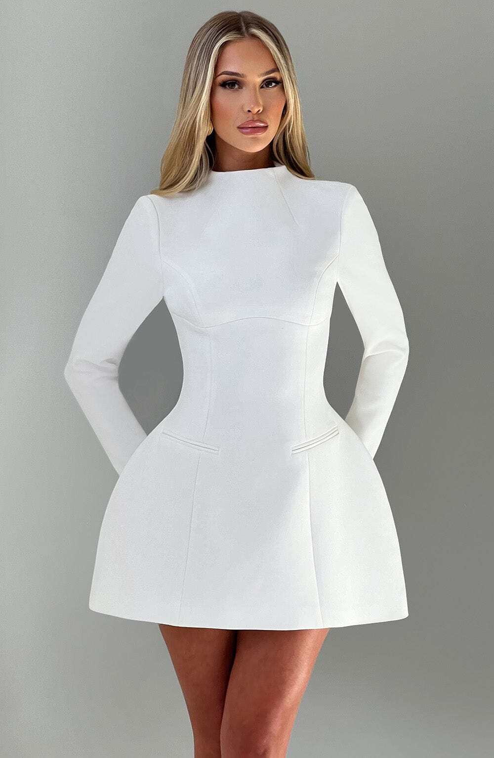 Kelly Mini Dress - Ivory - Image 13