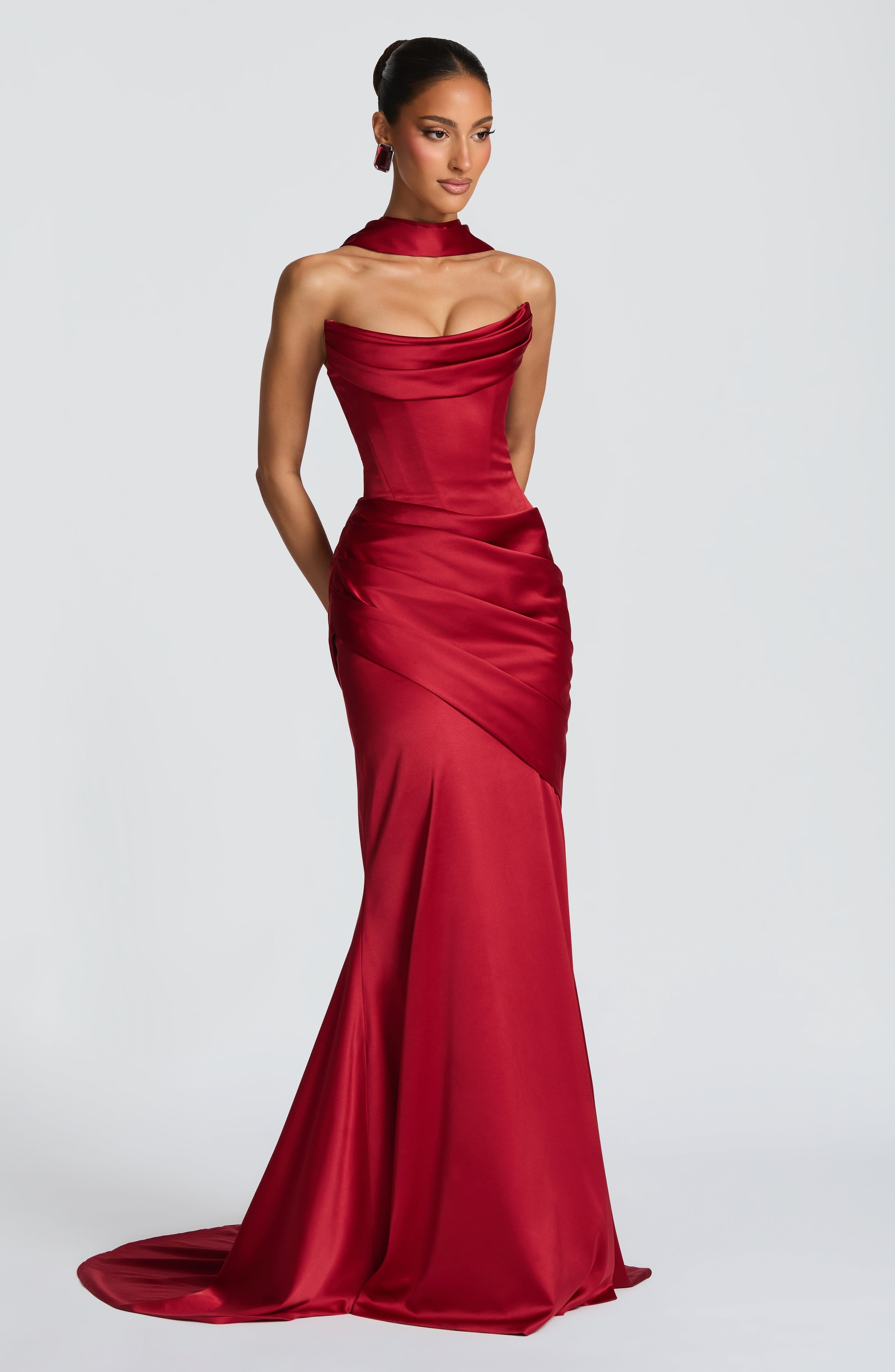 Kensington Maxi Dress - Deep Red - Image 6