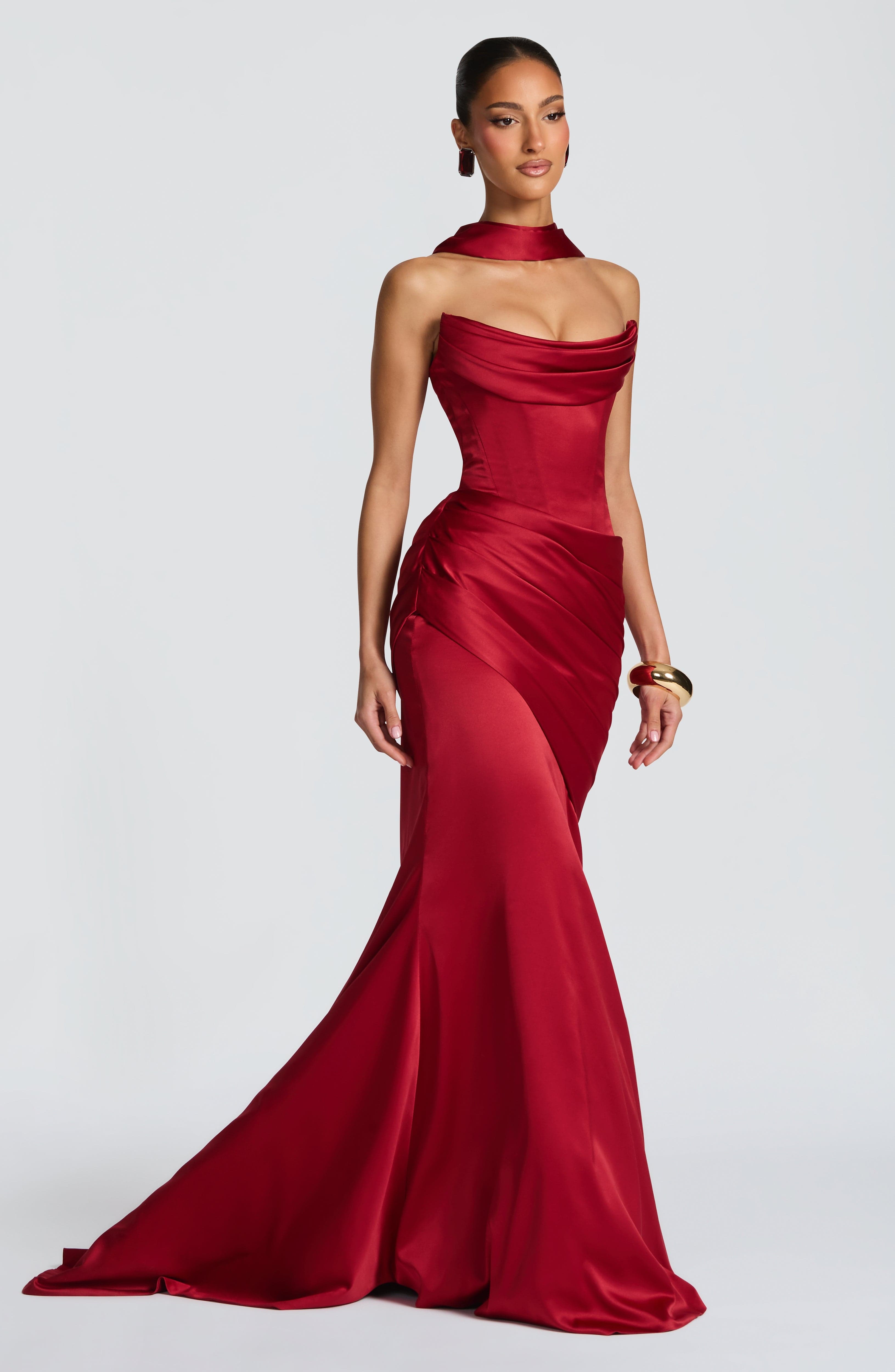 Kensington Maxi Dress - Deep Red - Image 2