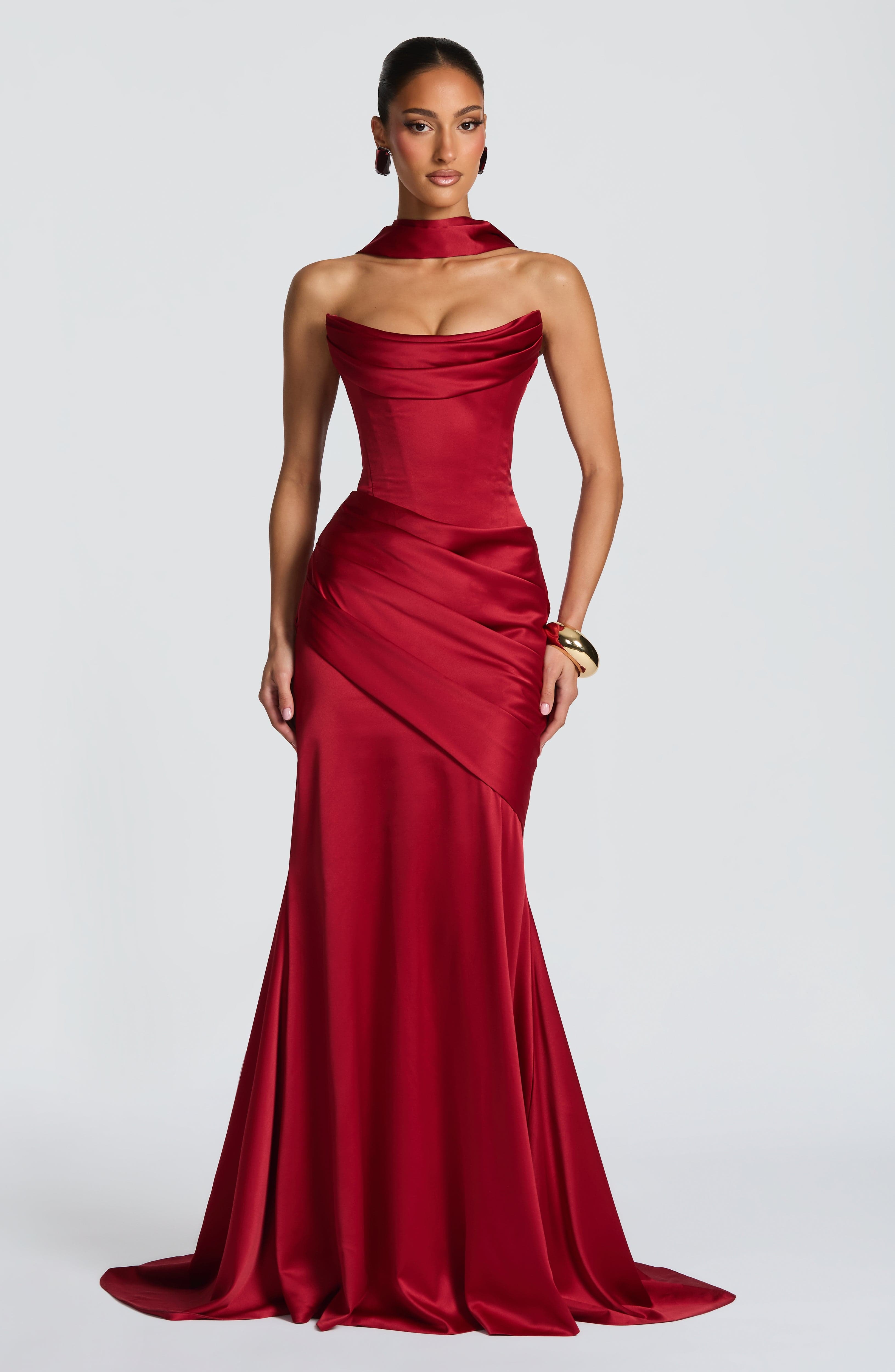 Kensington Maxi Dress - Deep Red - Image 5