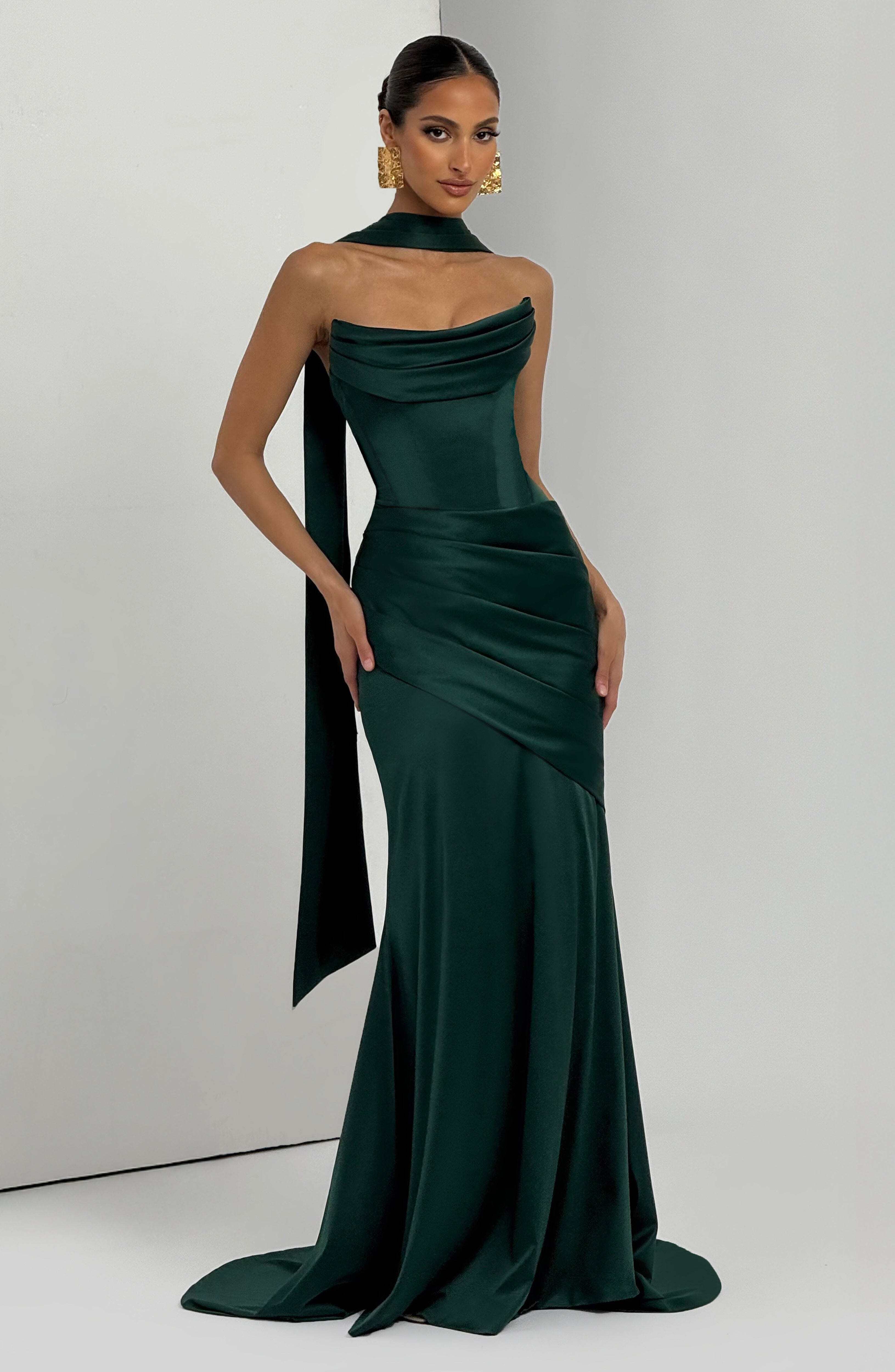 Kensington Maxi Dress - Emerald - Image 11