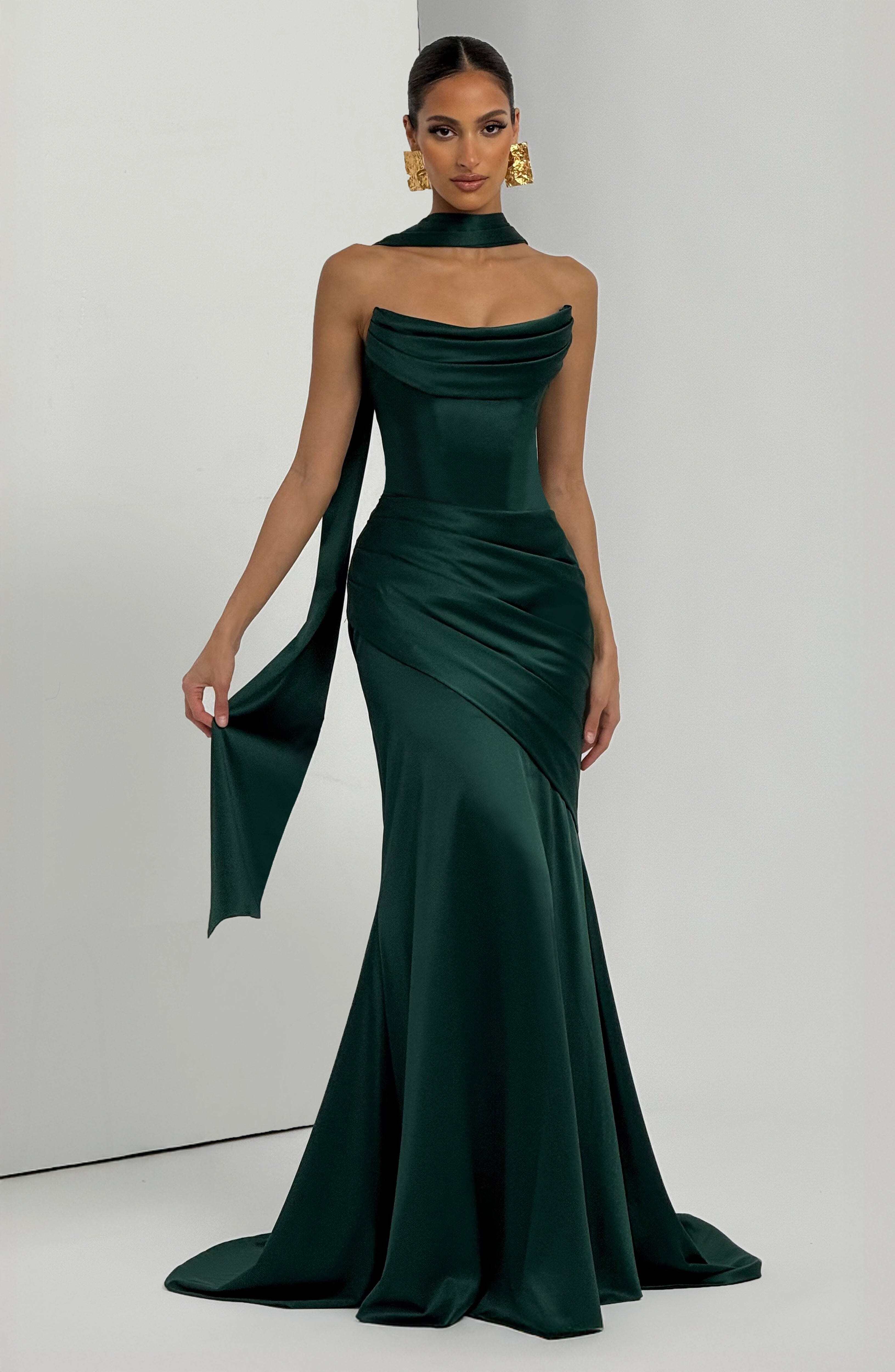 Kensington Maxi Dress - Emerald - Image 10