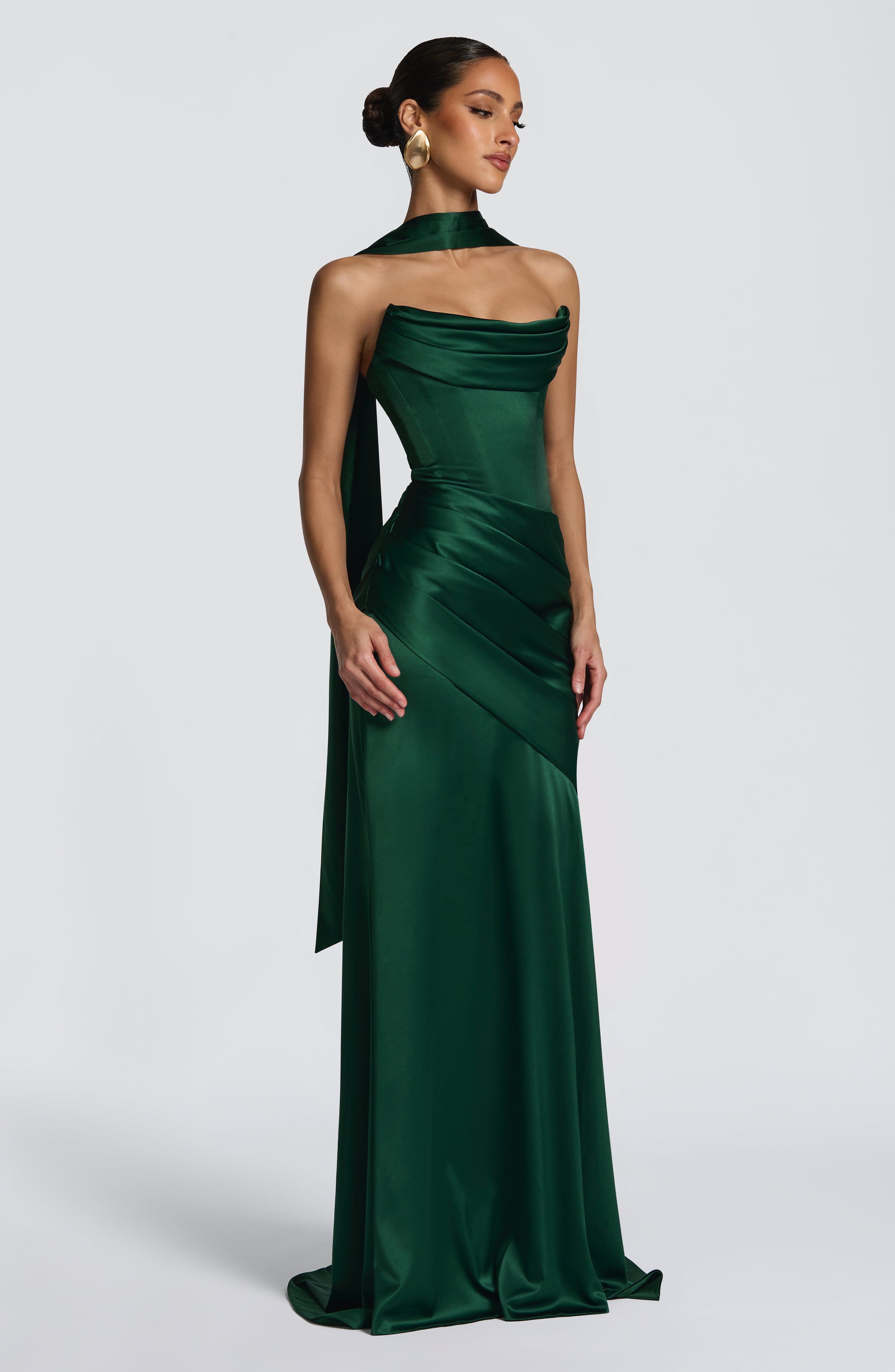 Kensington Maxi Dress - Emerald - Image 3