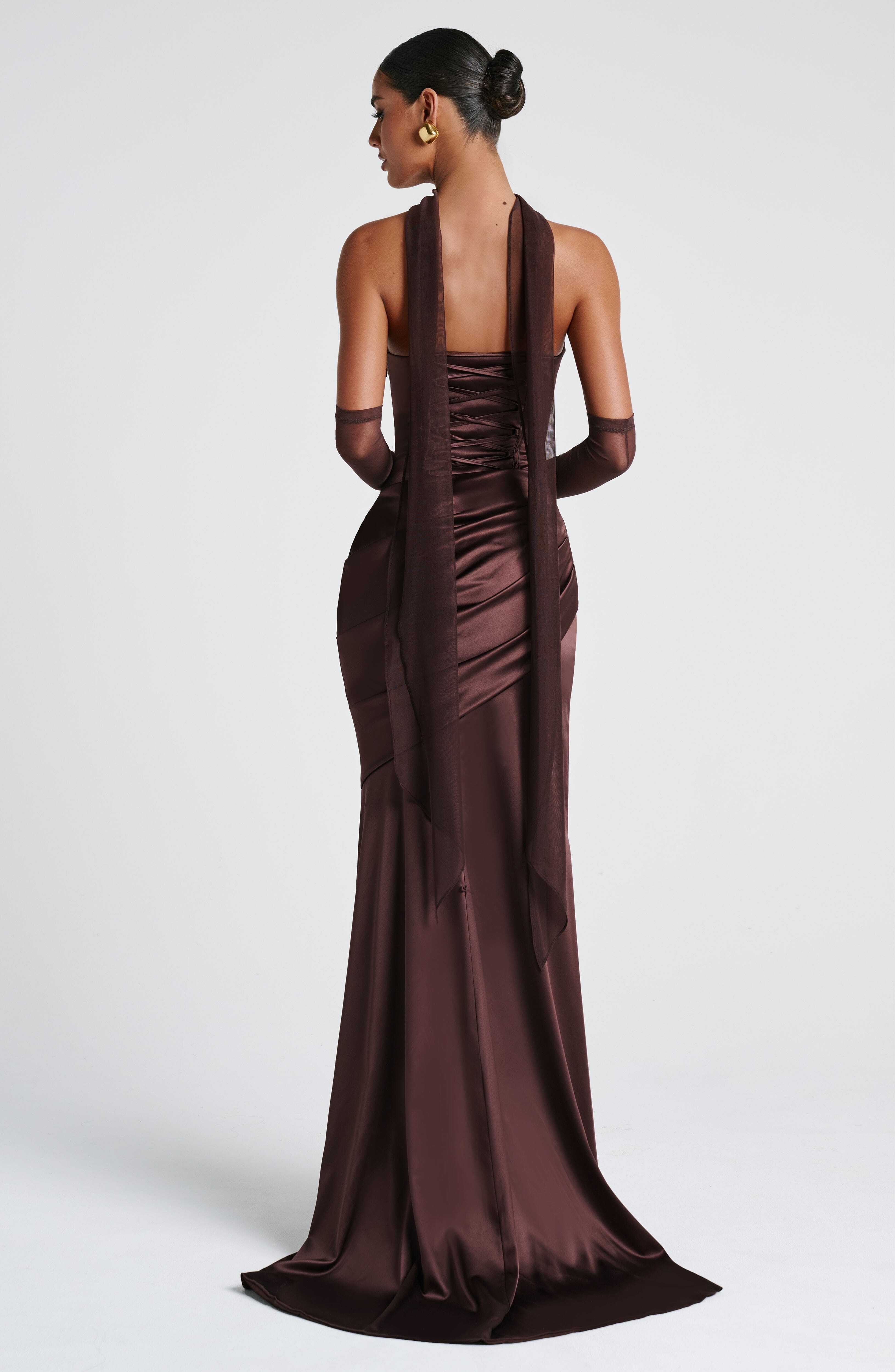 Kensington Maxi Dress - Plum Brown - Image 4