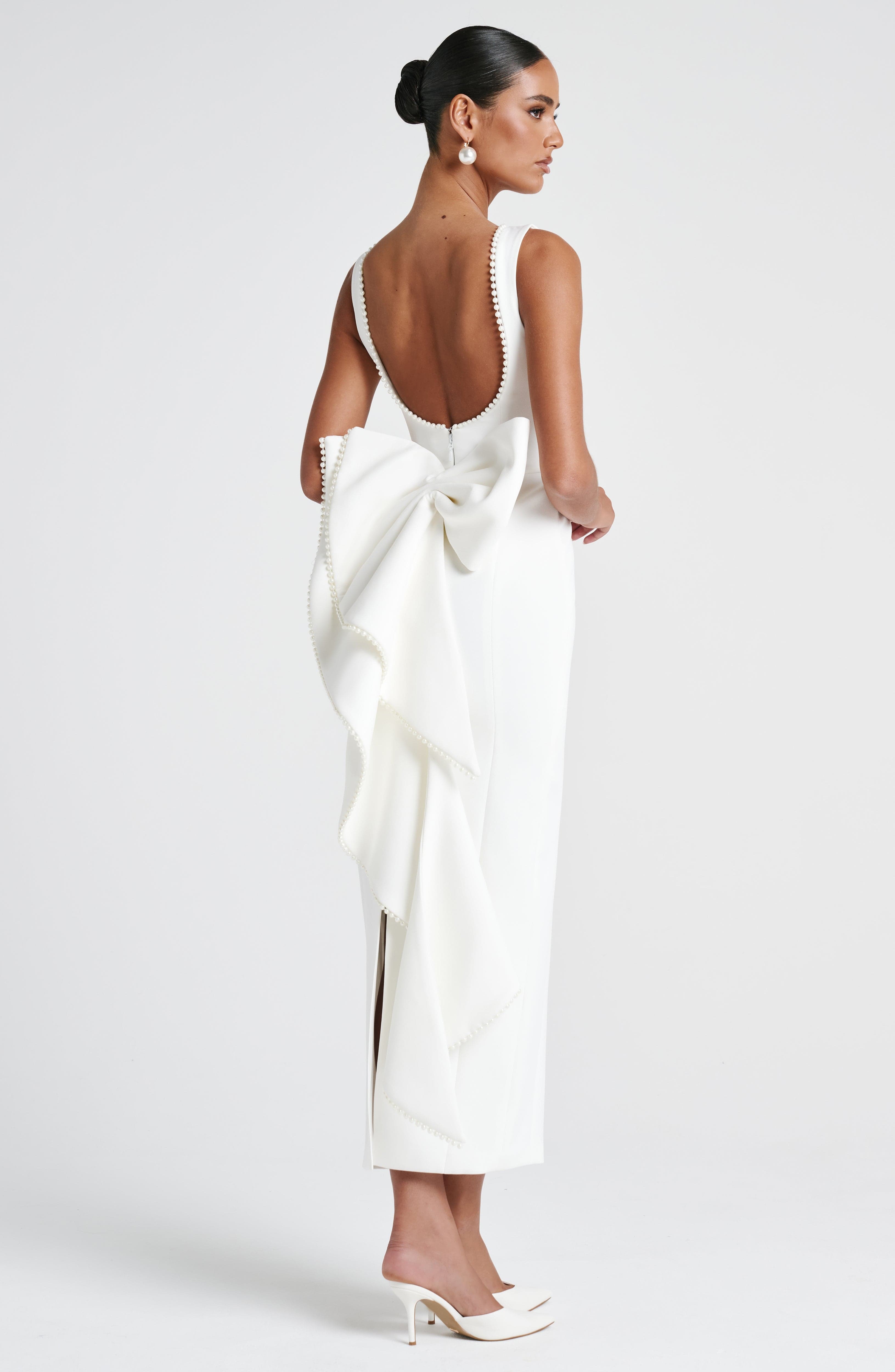 Lana Midaxi Dress - Ivory - Image 11