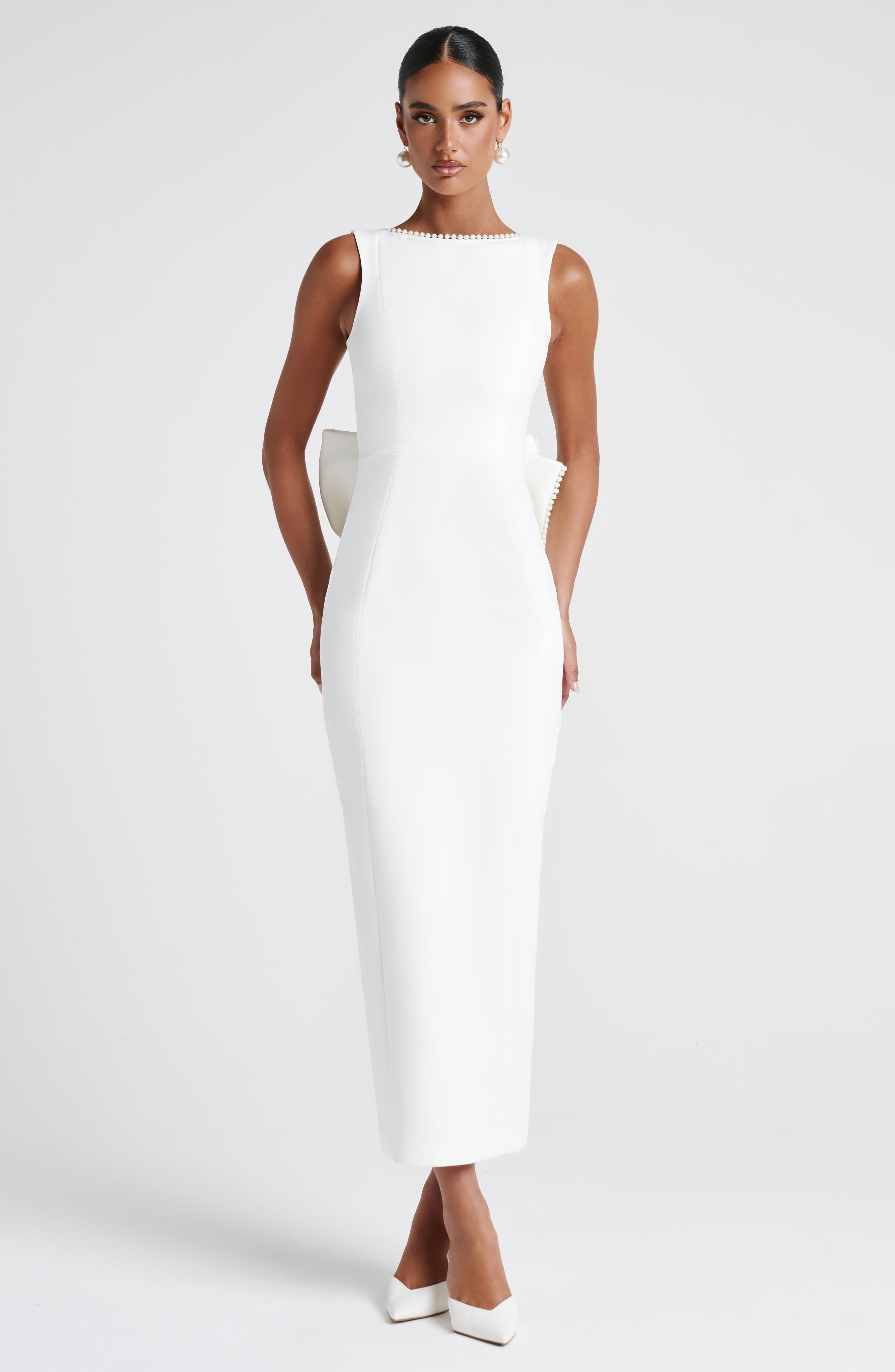 Lana Midaxi Dress - Ivory - Image 8