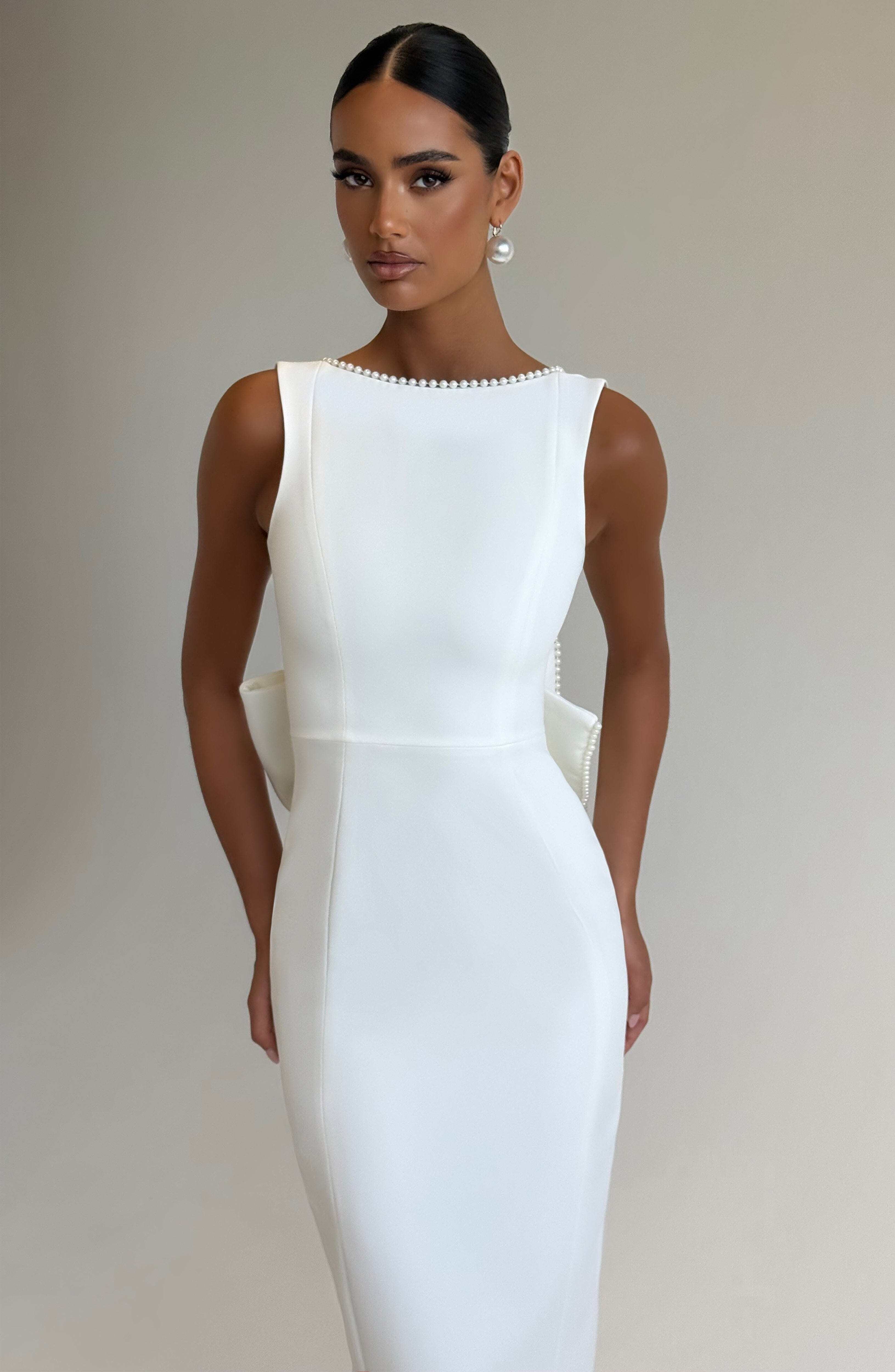 Lana Midaxi Dress - Ivory - Image 7