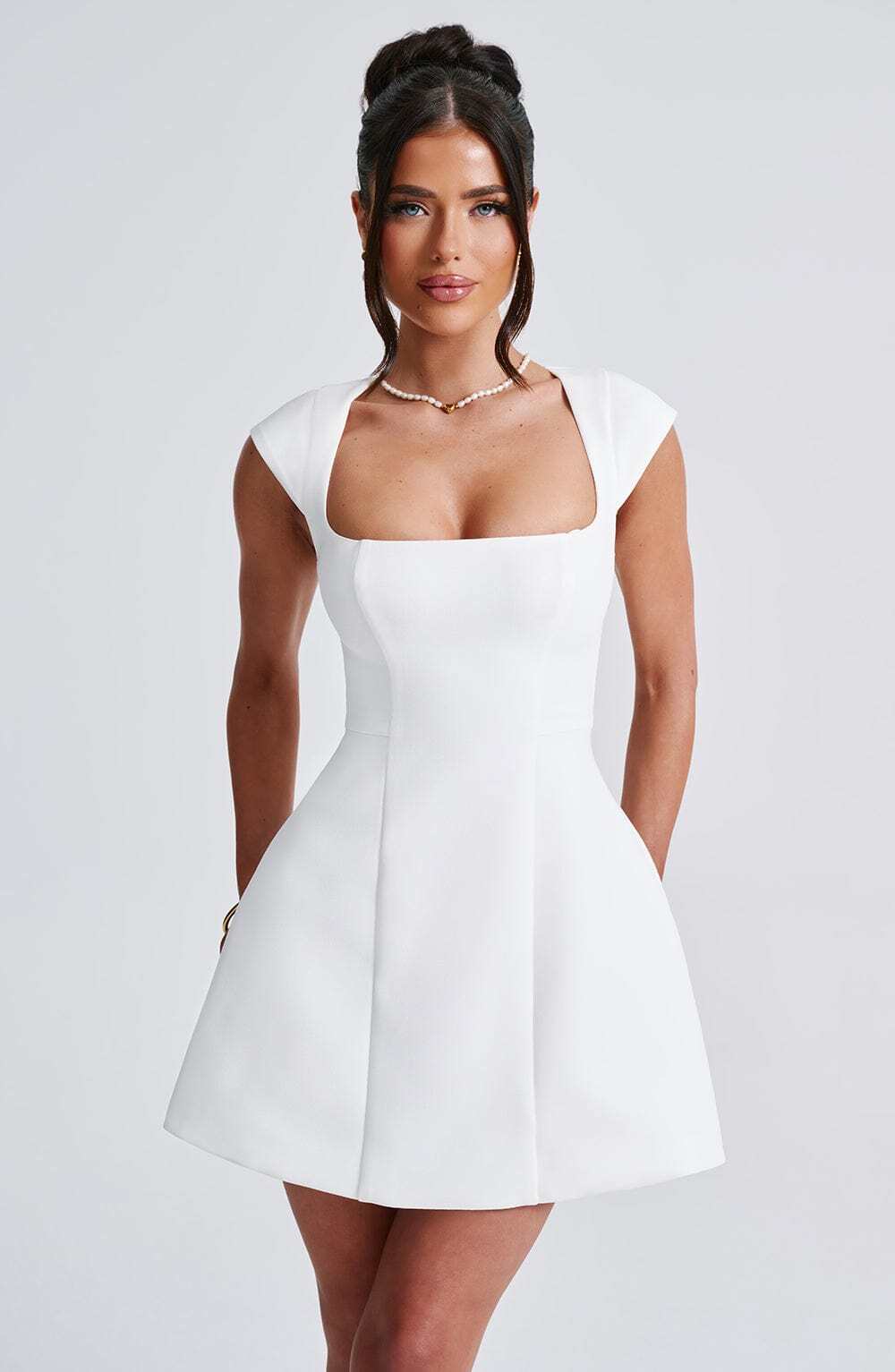 Lena Mini Dress - Ivory - Image 9