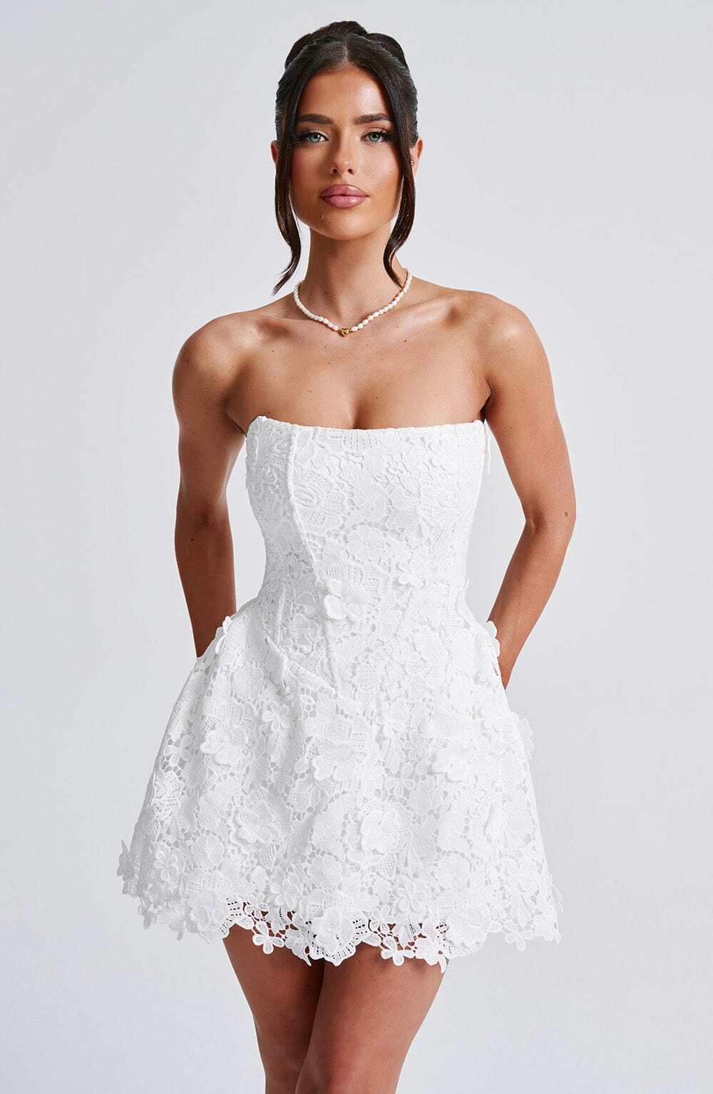 Leona Mini Dress - Ivory - Image 5