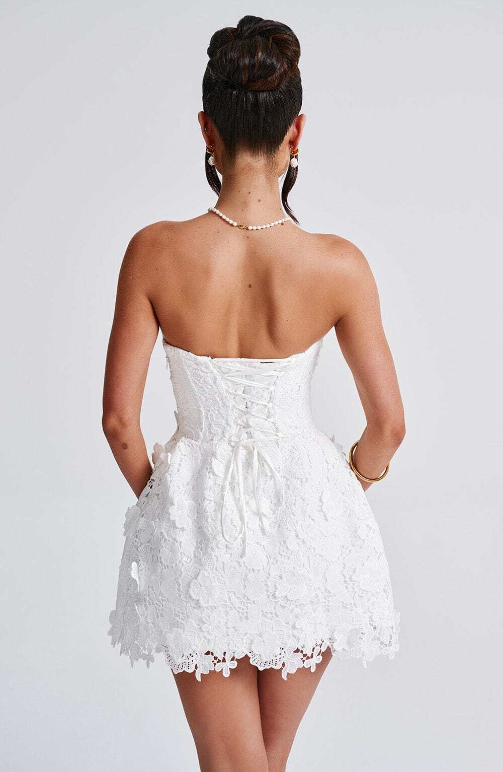 Leona Mini Dress - Ivory - Image 4