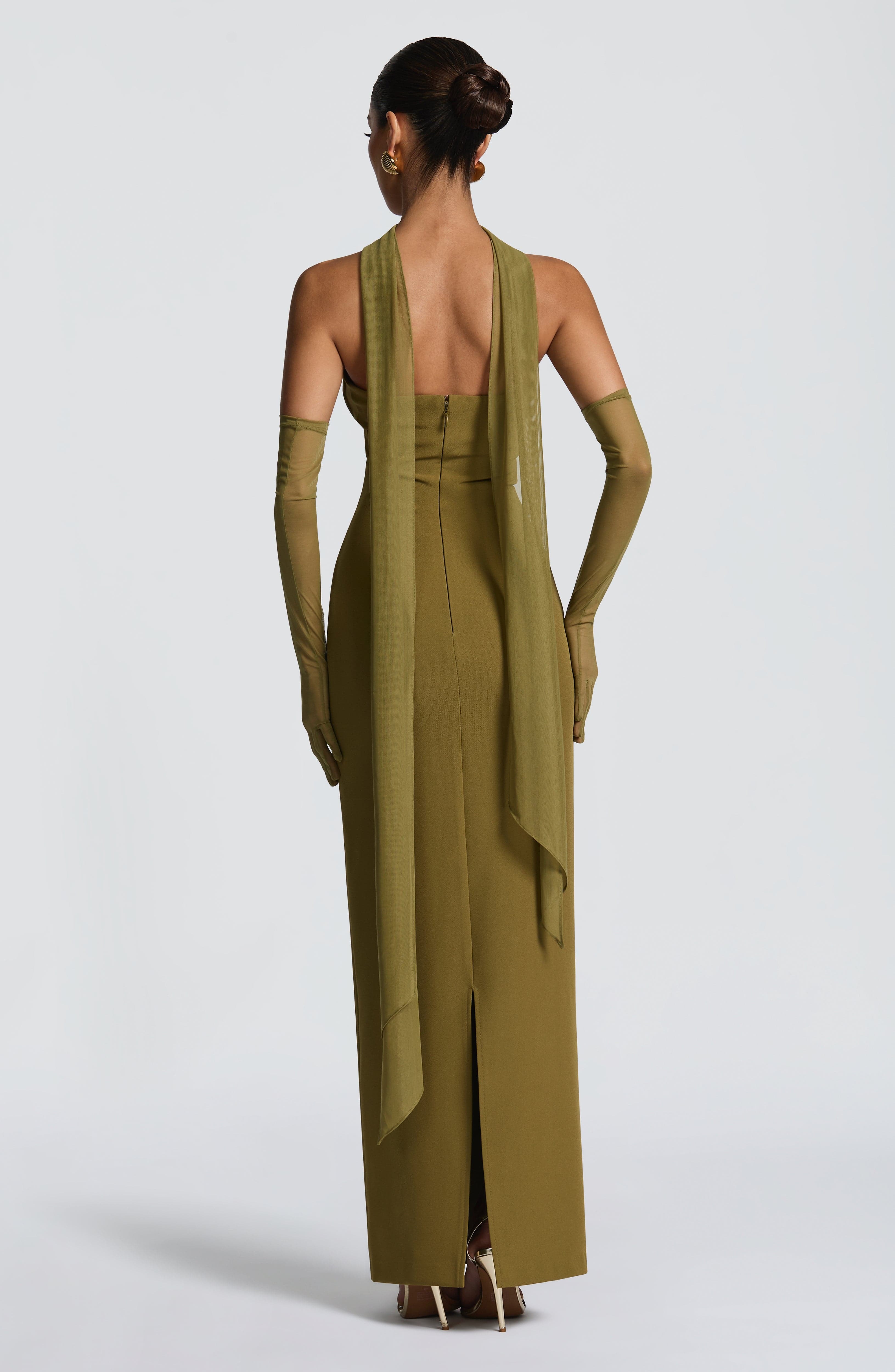 Lindsey Maxi Dress - Deep Olive - Image 3