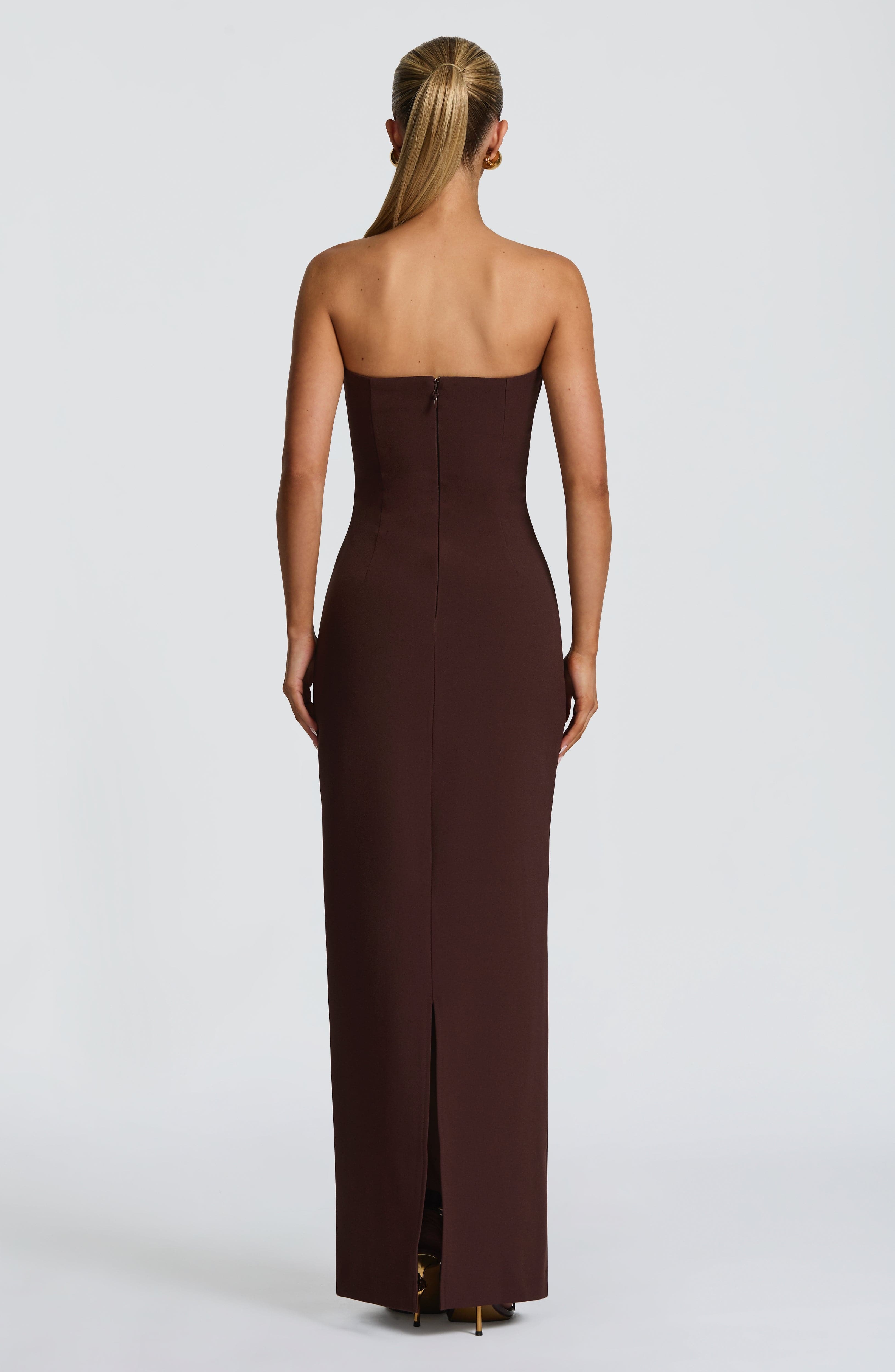 Lindsey Maxi Dress - Plum Brown - Image 5