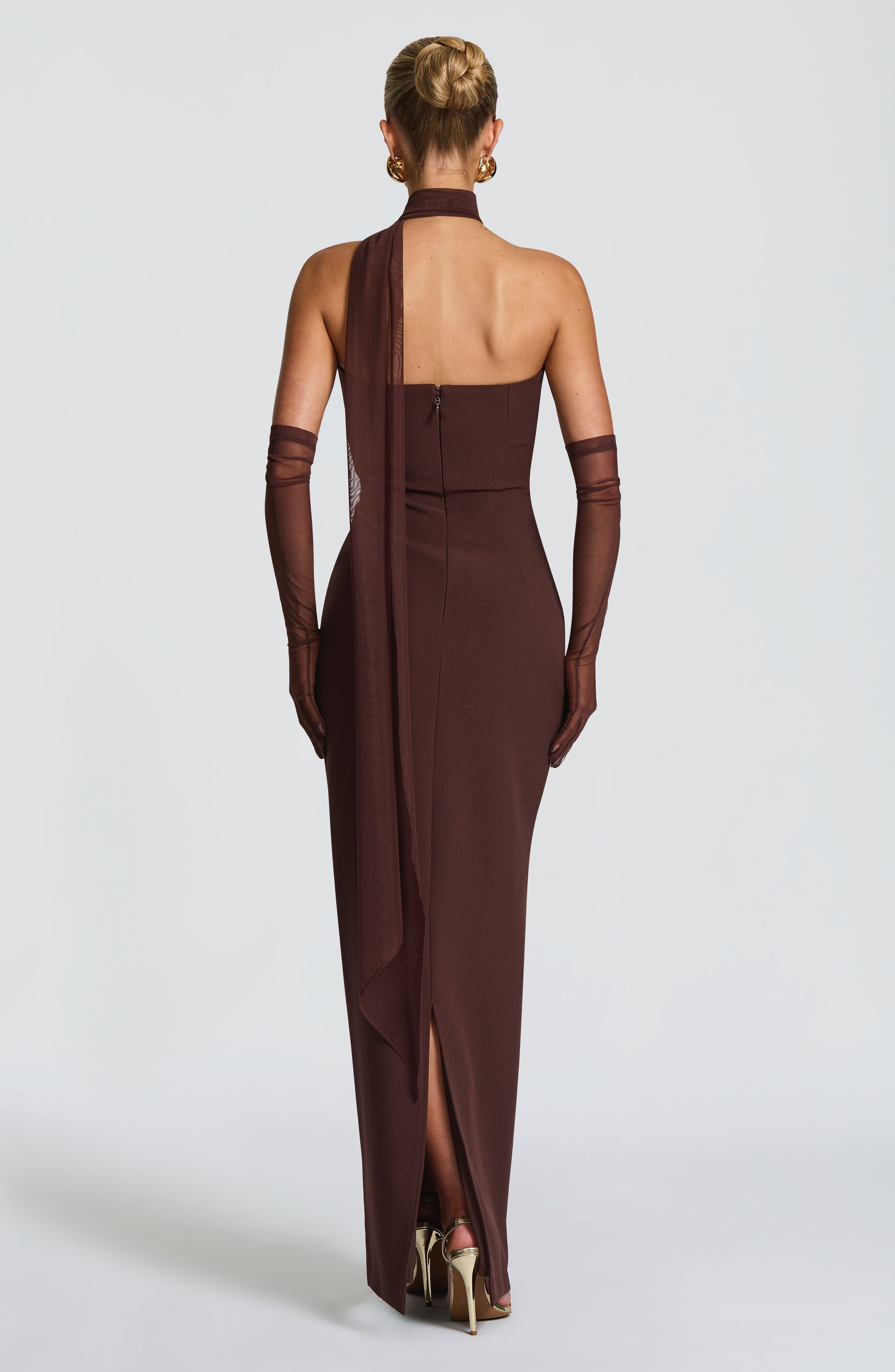 Lindsey Maxi Dress - Plum Brown - Image 9