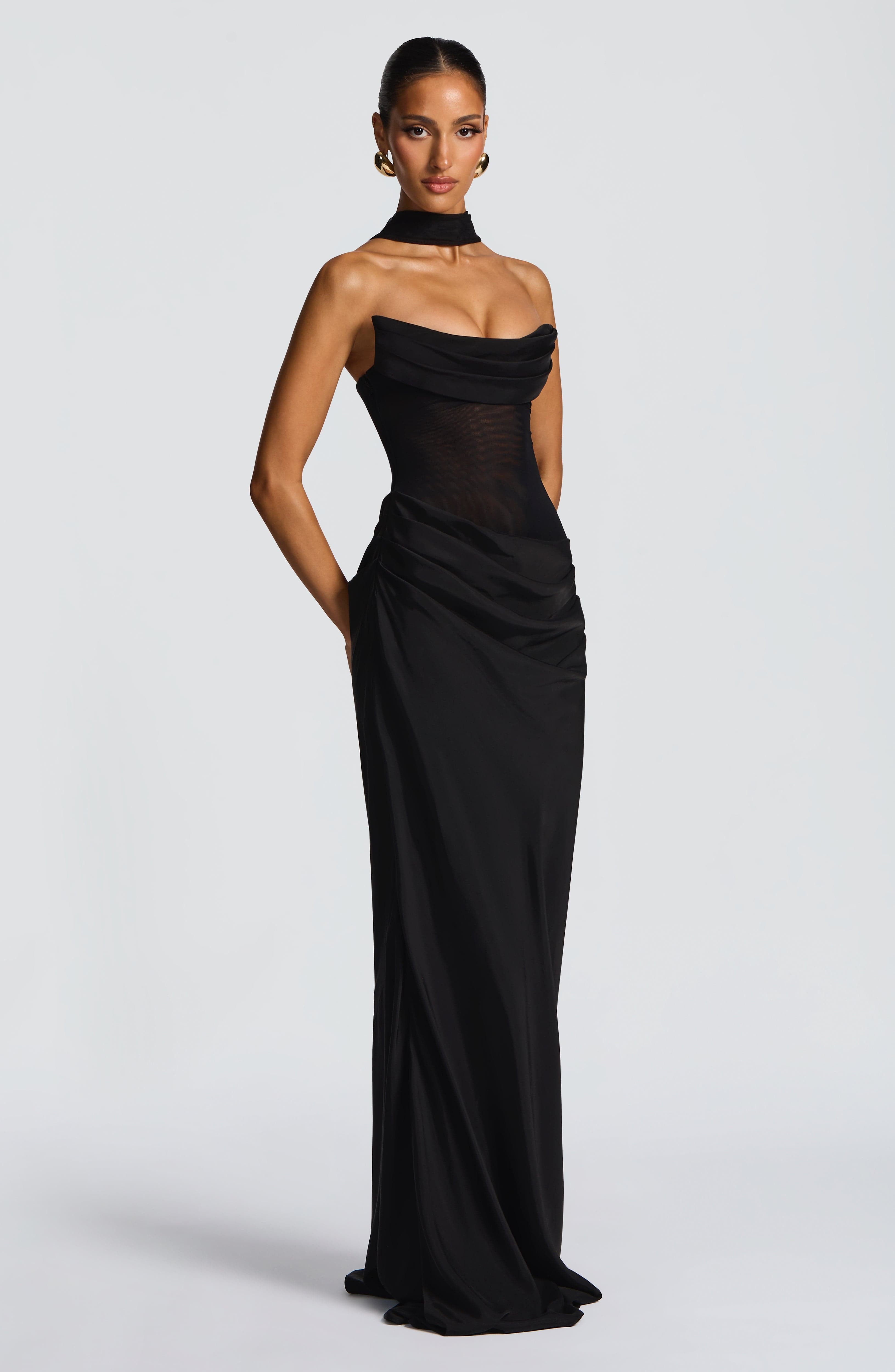 Liora Maxi Dress - Black - Image 6
