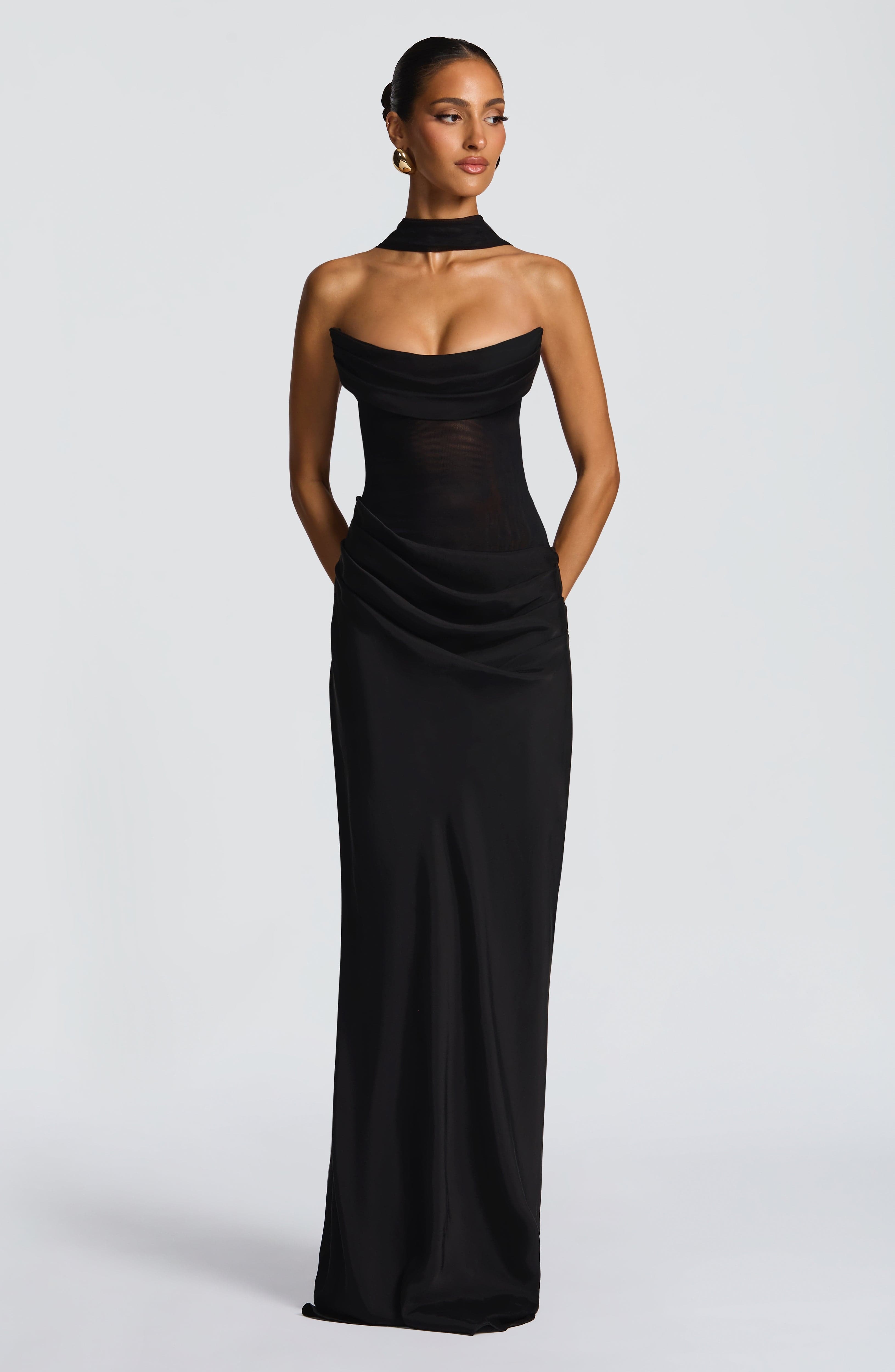 Liora Maxi Dress - Black - Image 3