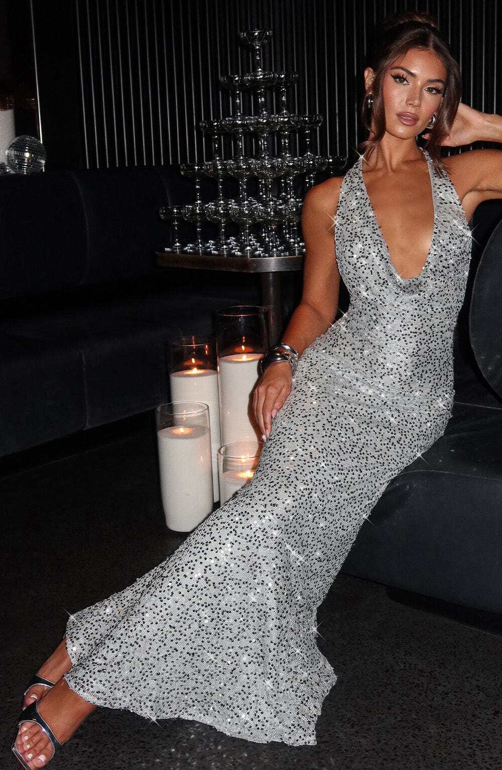 Lorena Maxi Dress - Silver Lined - Image 6