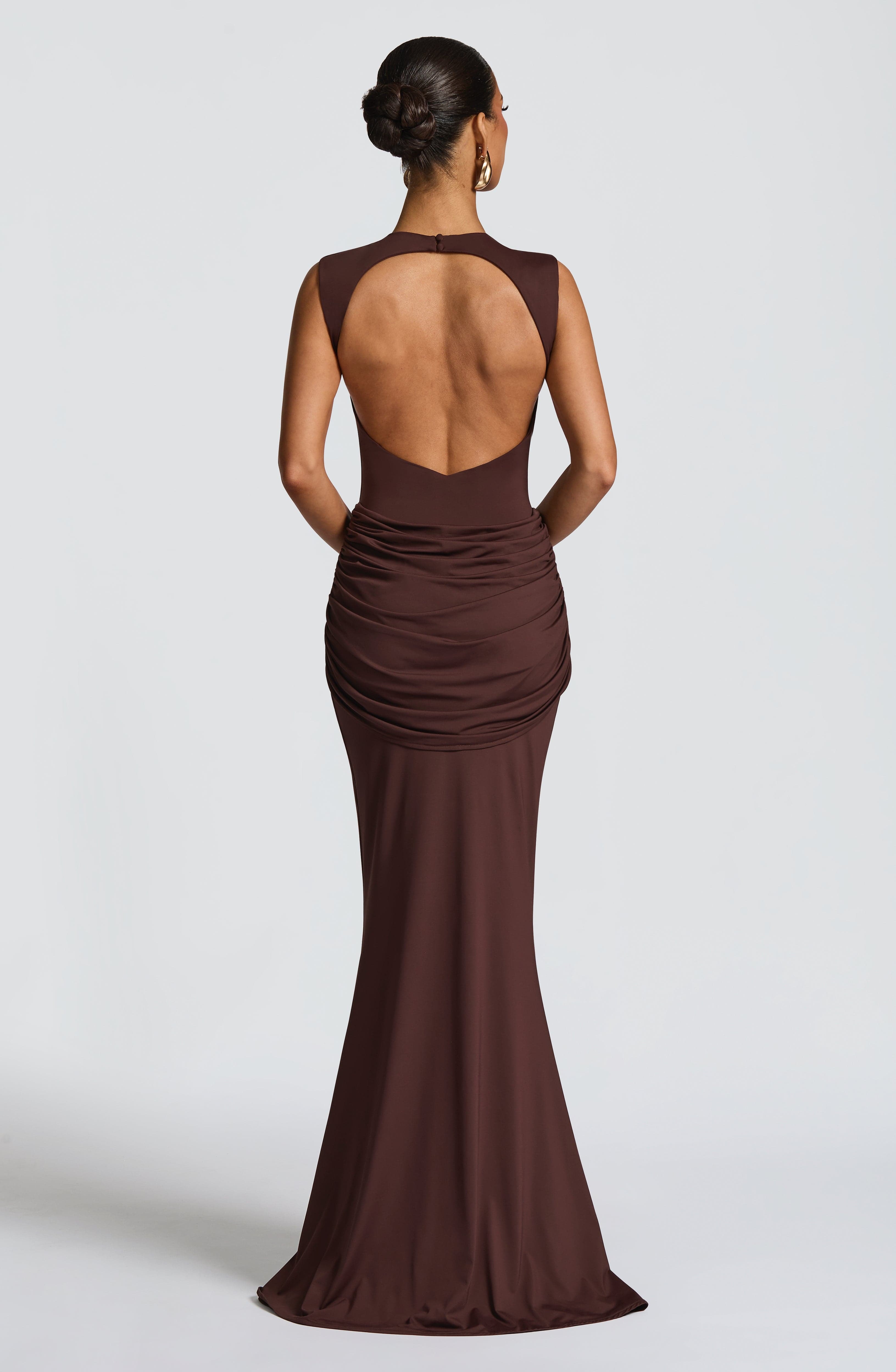 Lorenza Maxi Dress - Plum Brown - Image 2