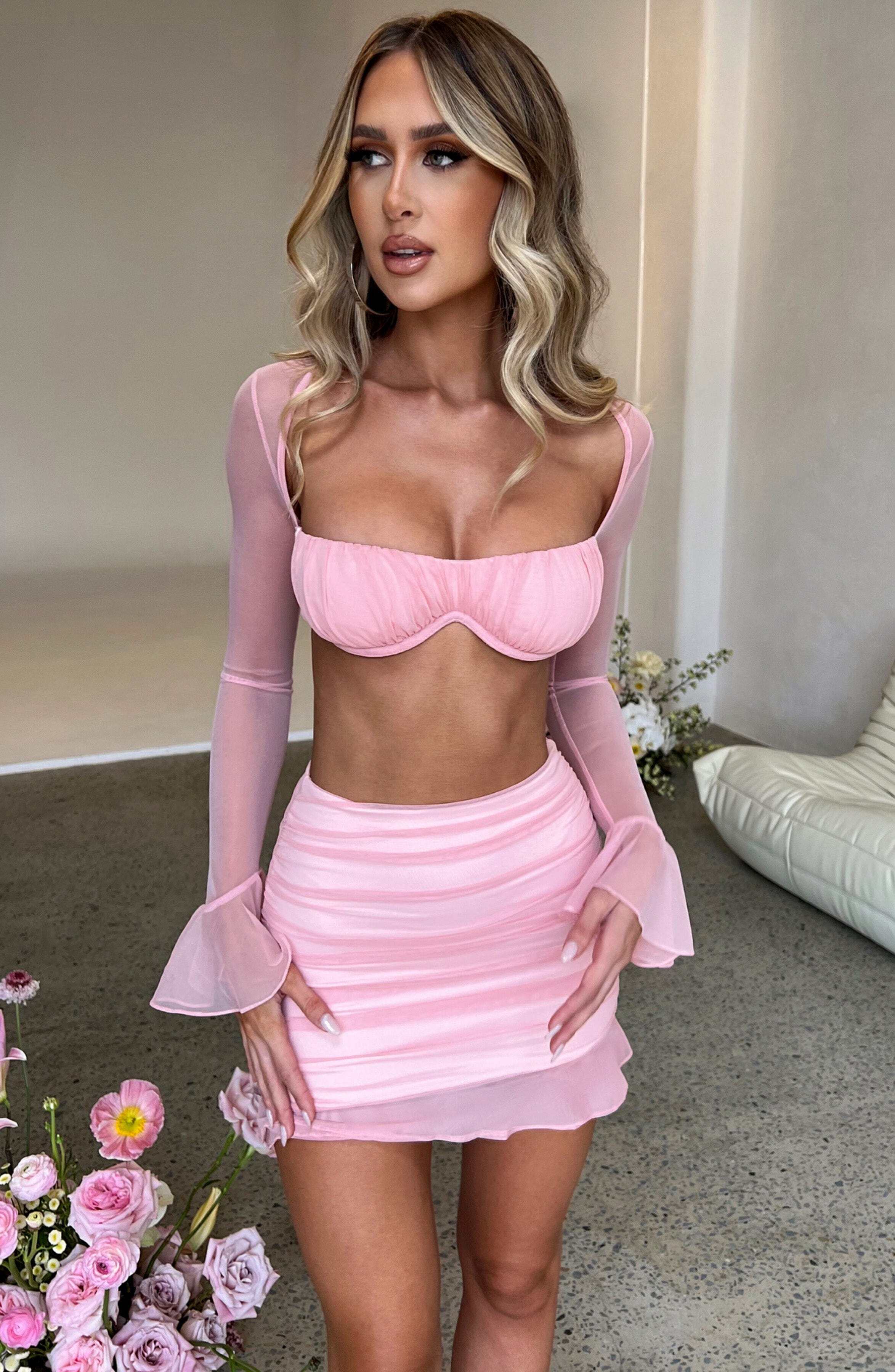 Maisie Mini Skirt - Blush - Image 8