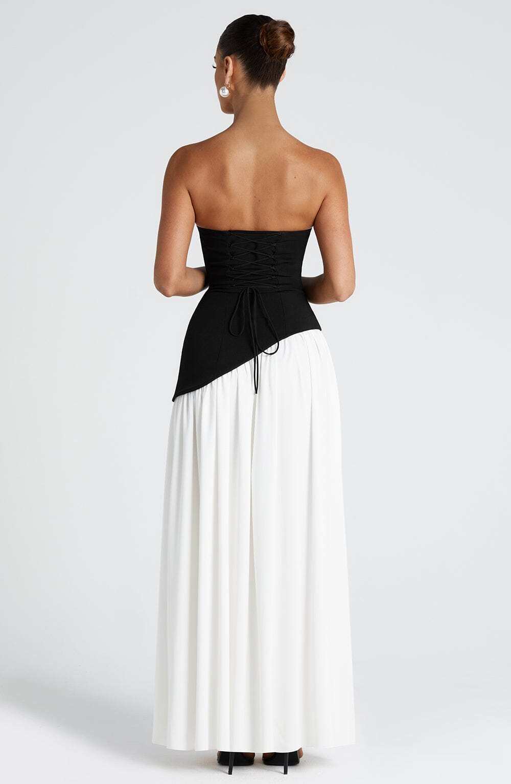 Maliyah Maxi Dress - Black/White - Image 2