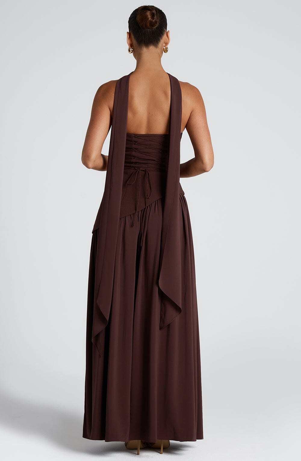 Maliyah Maxi Dress - Plum Brown - Image 4
