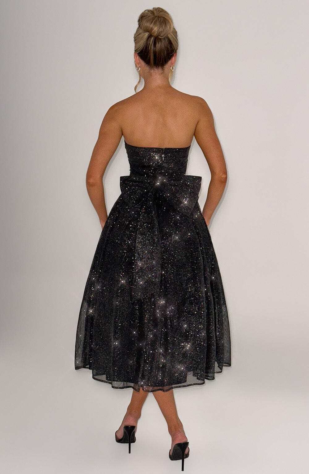 Marissa Midi Dress - Black Sparkle - Image 3