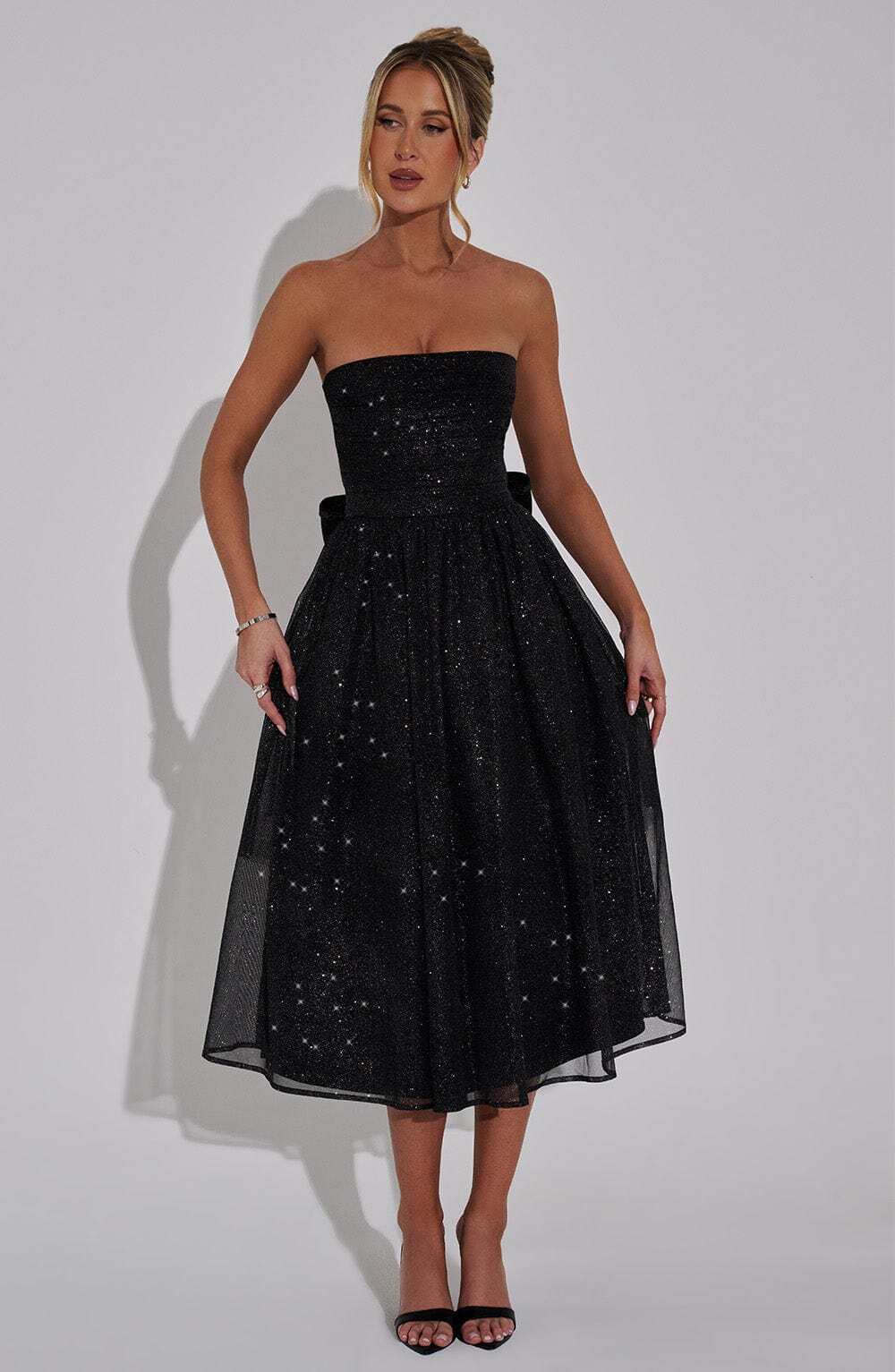 Marissa Midi Dress - Black Sparkle - Image 8
