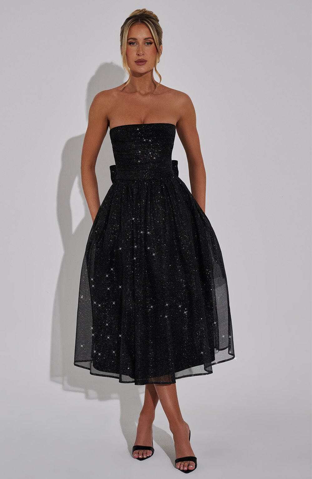 Marissa Midi Dress - Black Sparkle - Image 5