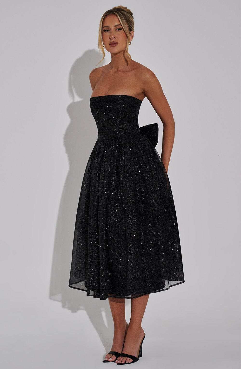 Marissa Midi Dress - Black Sparkle - Image 6